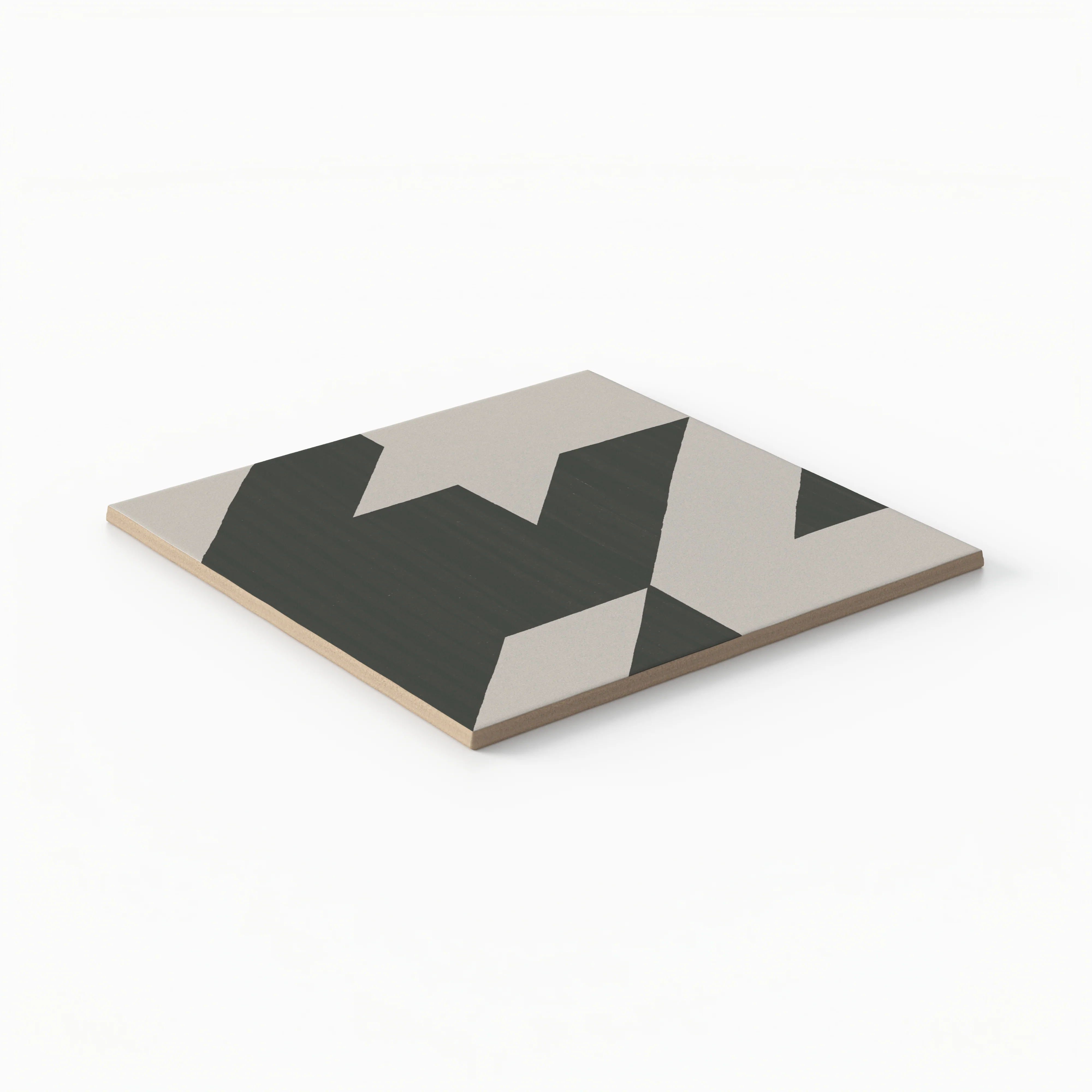 Brielle 8x8 Matte Porcelain Tile in Silhouette - Image 3