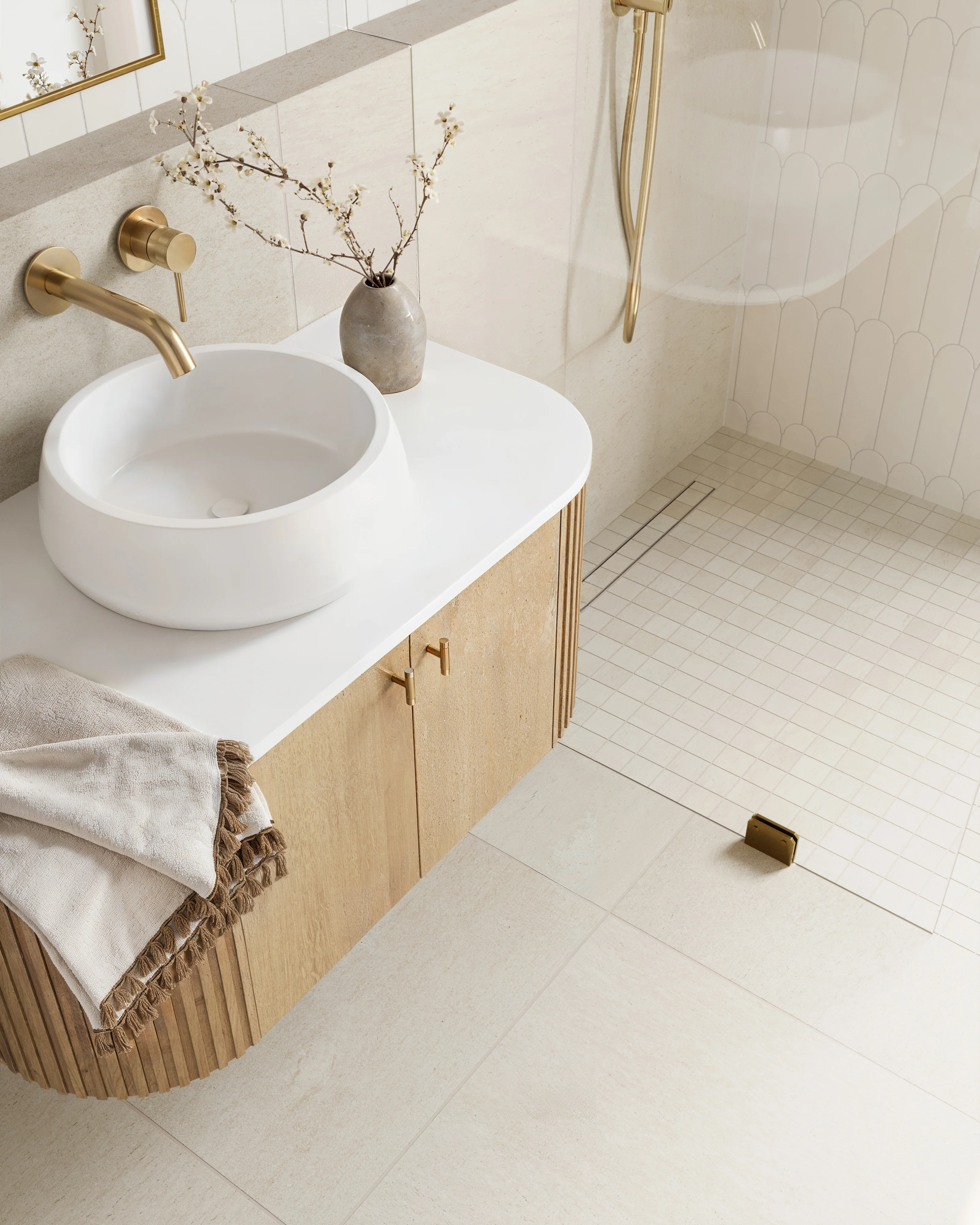 Brody 2x2 Matte Porcelain Mosaic Tile in Sand - Image 6