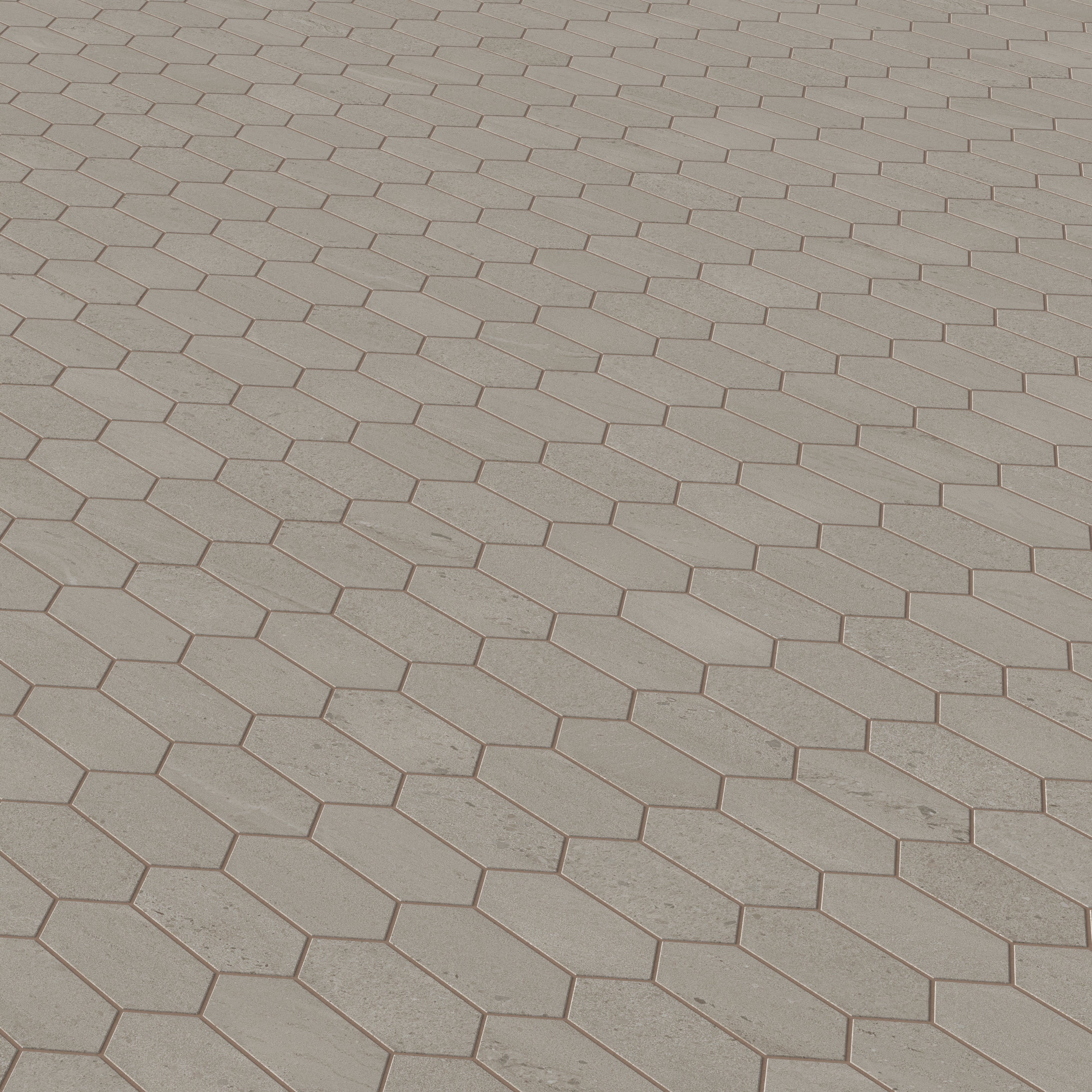 Bryce 2x5 Satin Ceramic Picket Mosaic Tile in Greige - Image 3