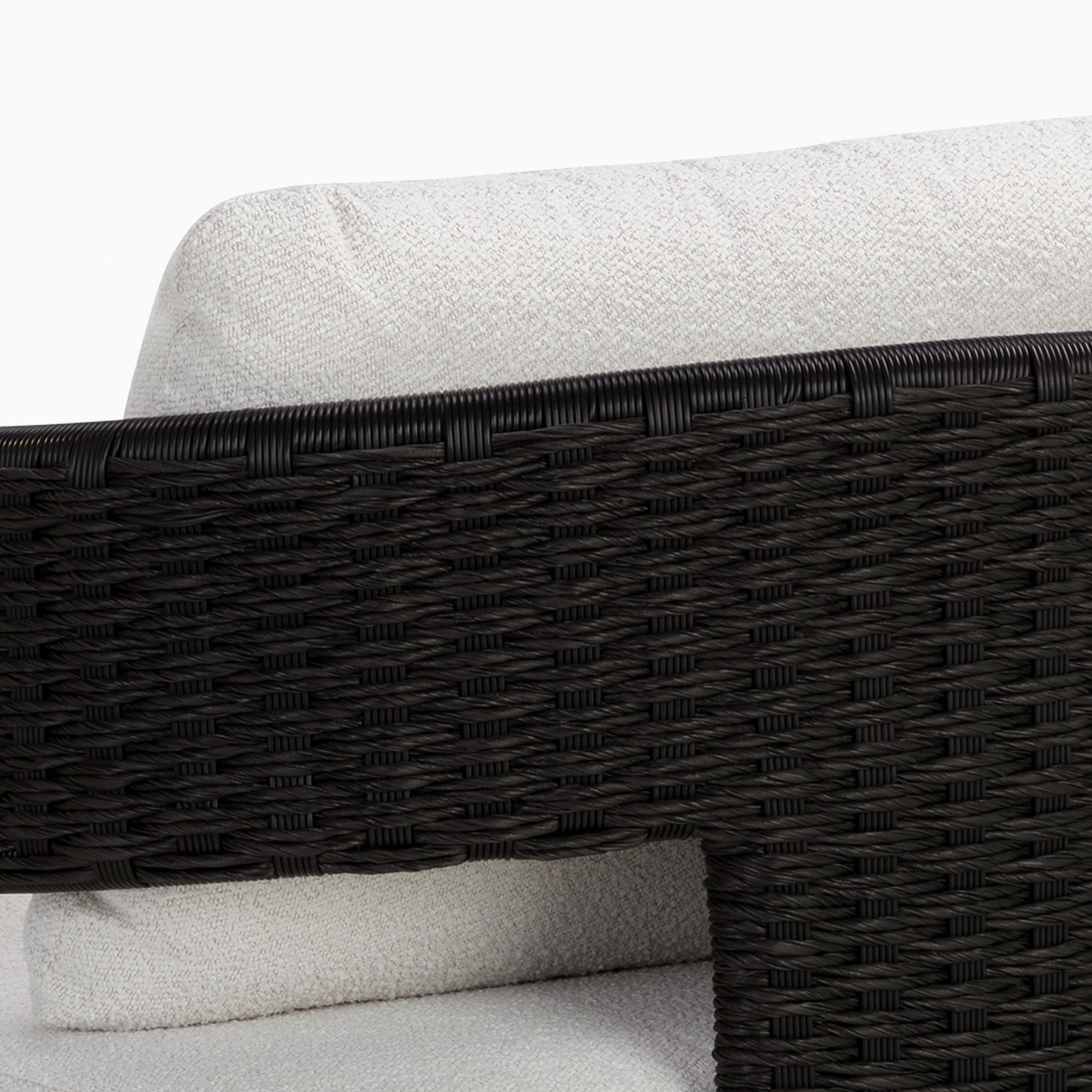 Carden Outdoor Lounge Chair in Black/Cream - Image 7