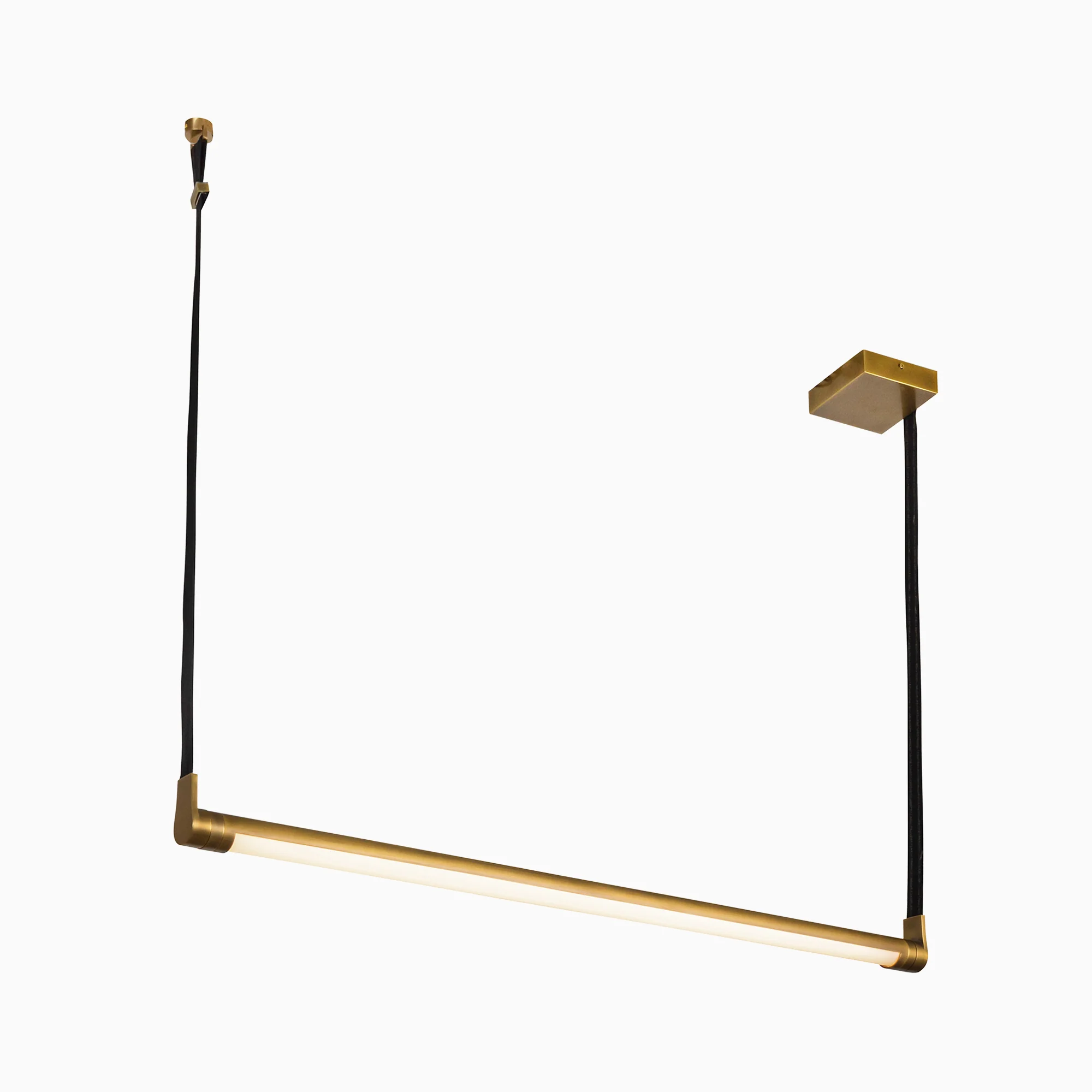 Carson 41" LED Linear Pendant in Vintage Brass, Universal Voltage - Image 3