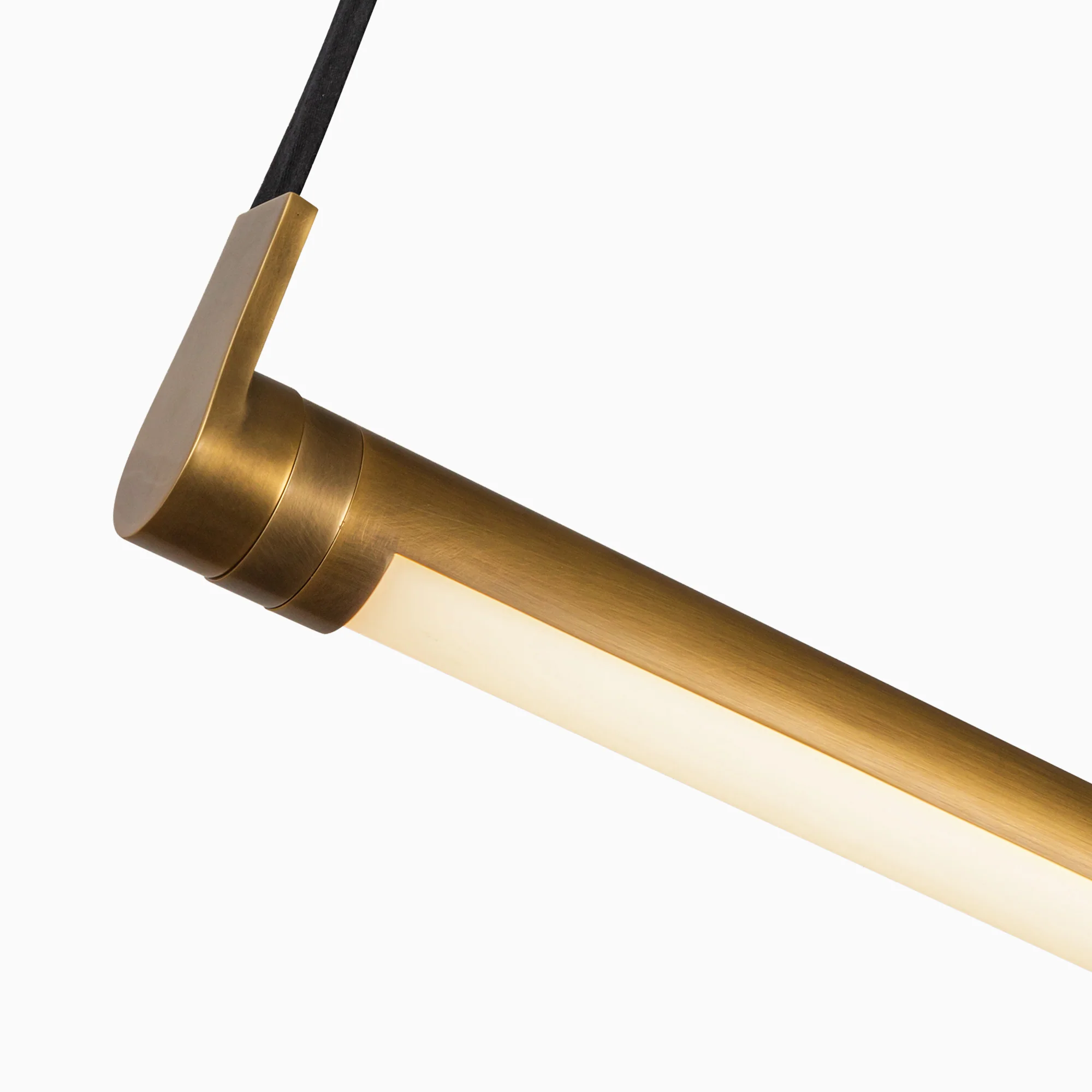 Carson 41" LED Linear Pendant in Vintage Brass, Universal Voltage - Image 4
