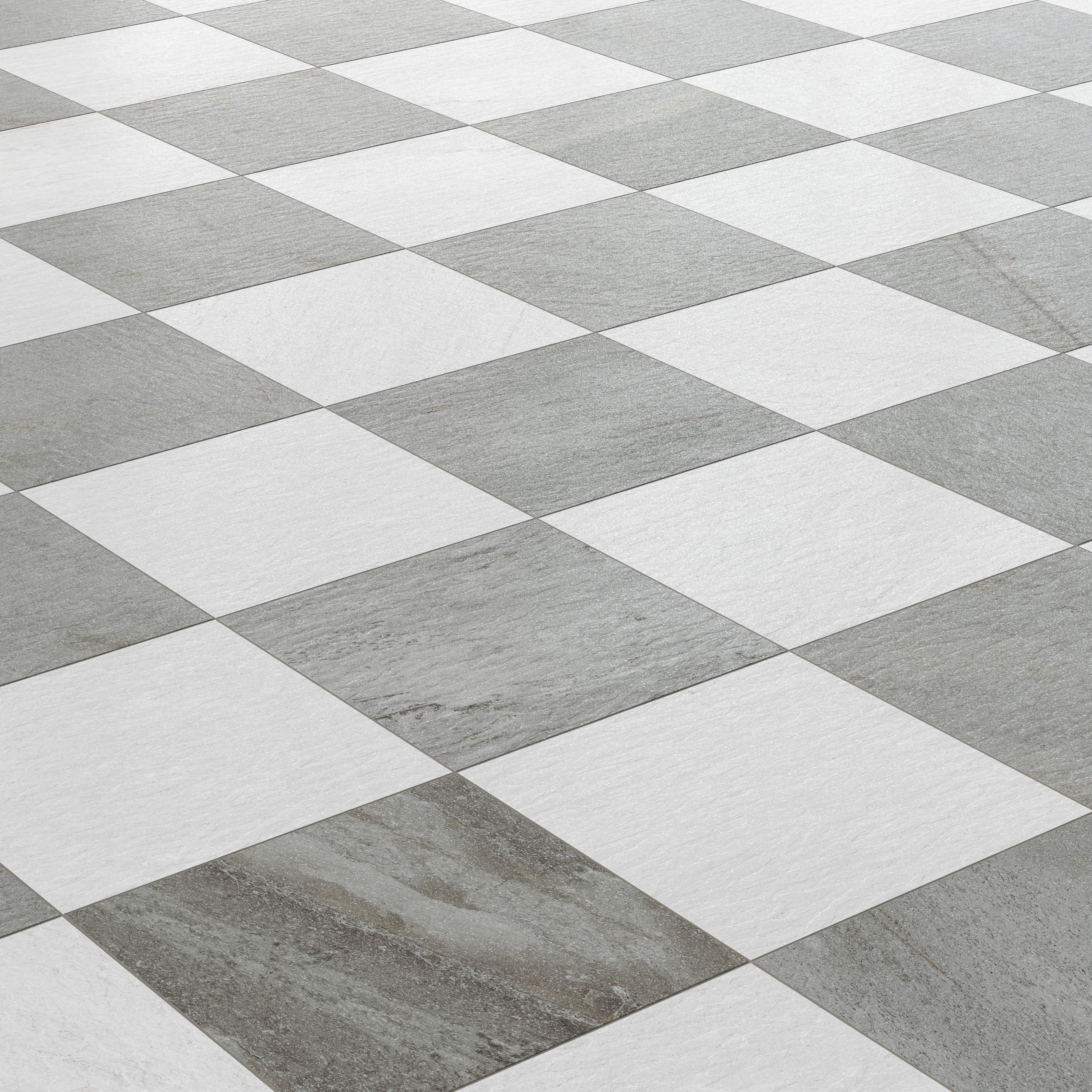 Carter 24x24 Checkerboard Grip 2cm Porcelain Paver Tile in Fossil & Ash - Image 5