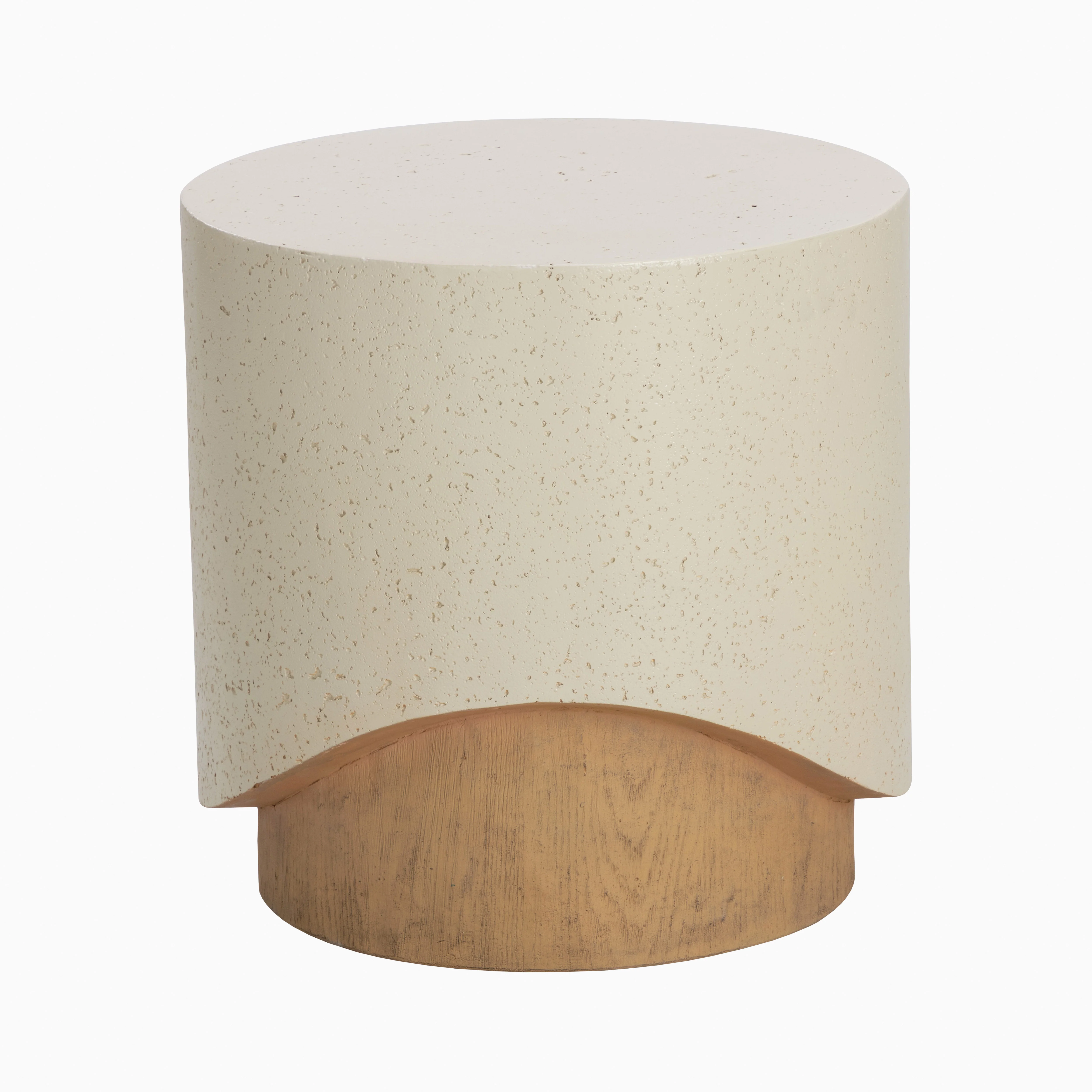 Cassian Outdoor End Table in Cream - Image 3
