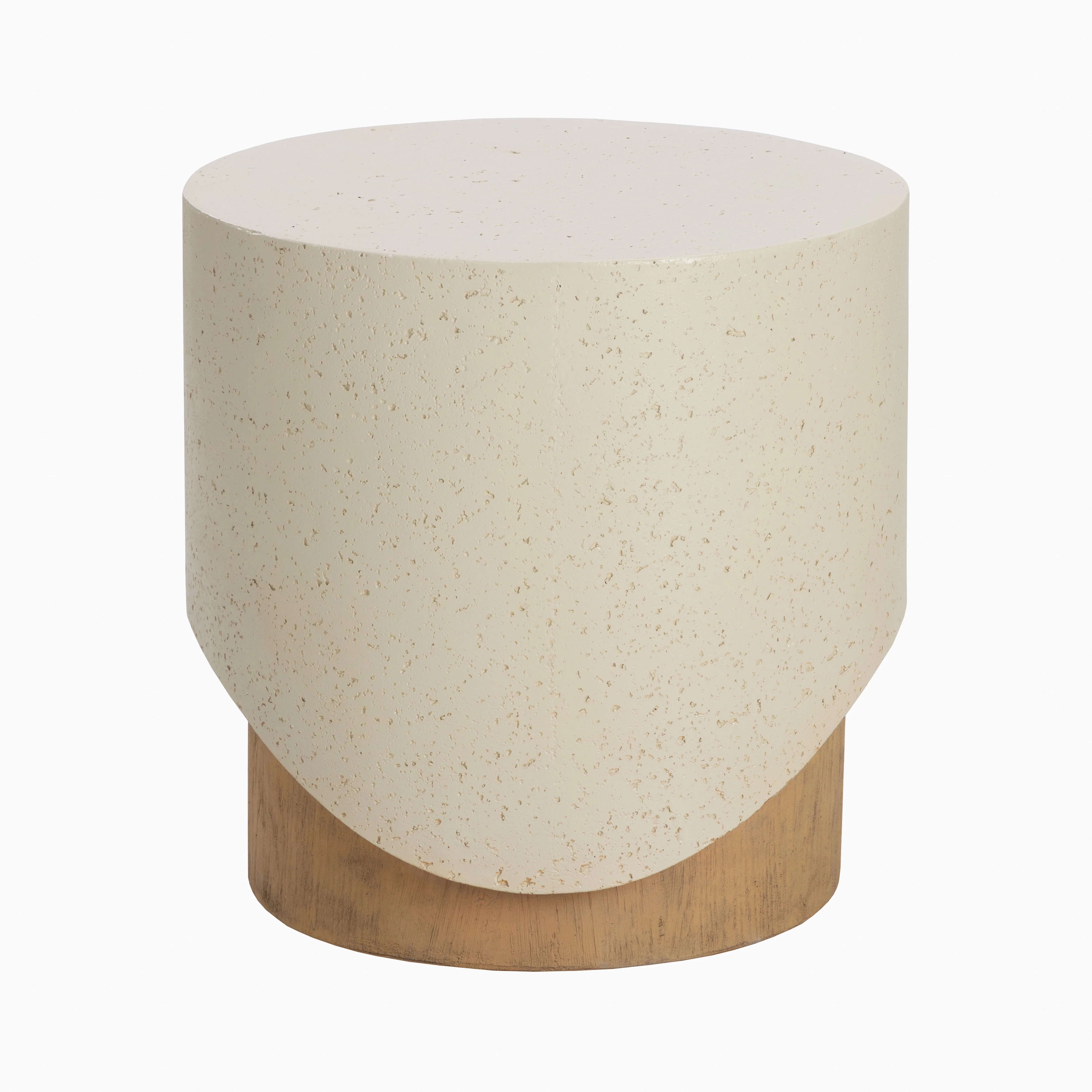 Cassian Outdoor End Table in Cream - Image 4