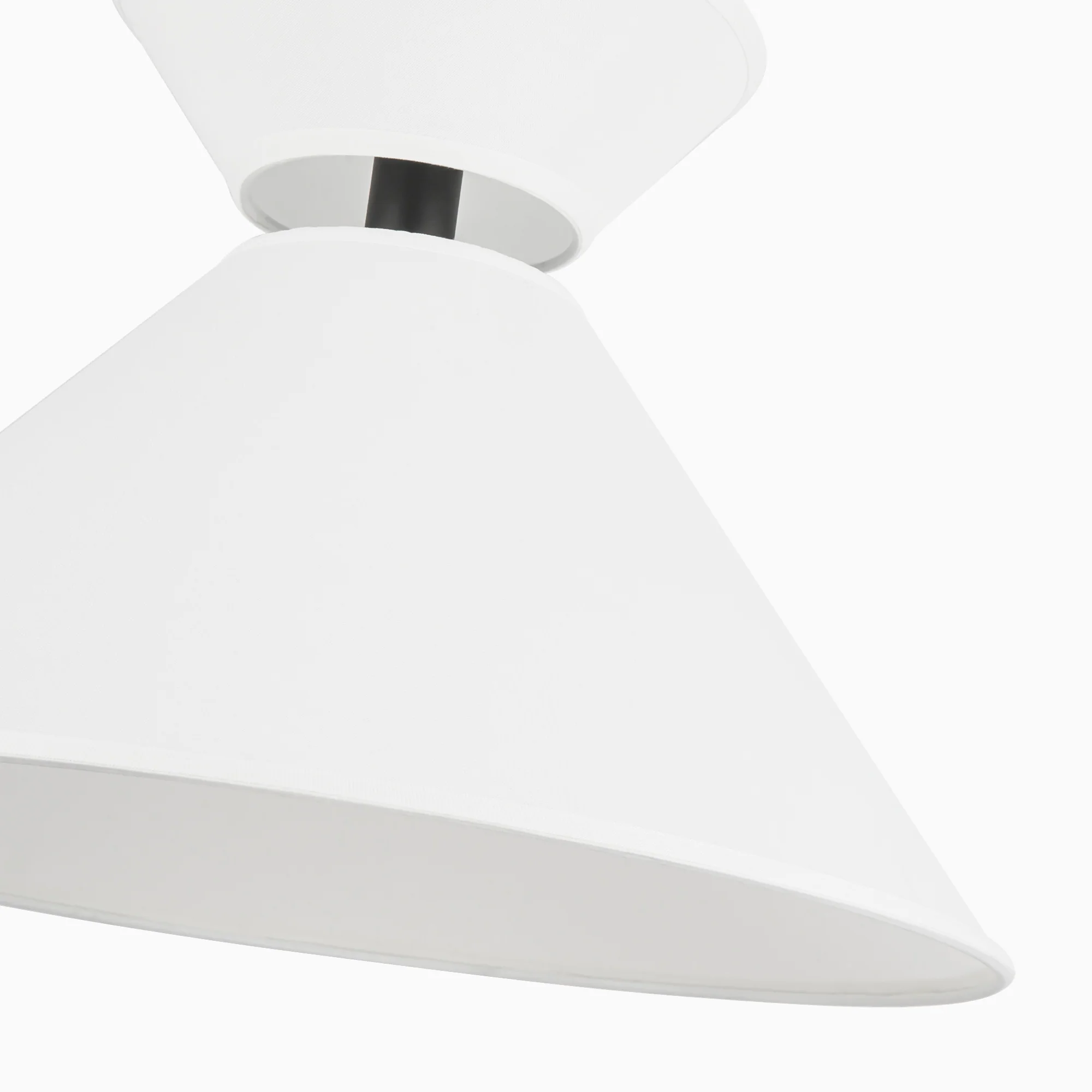 Cassie 22" 1 Light Pendant in Matte Black/White Linen - Image 3