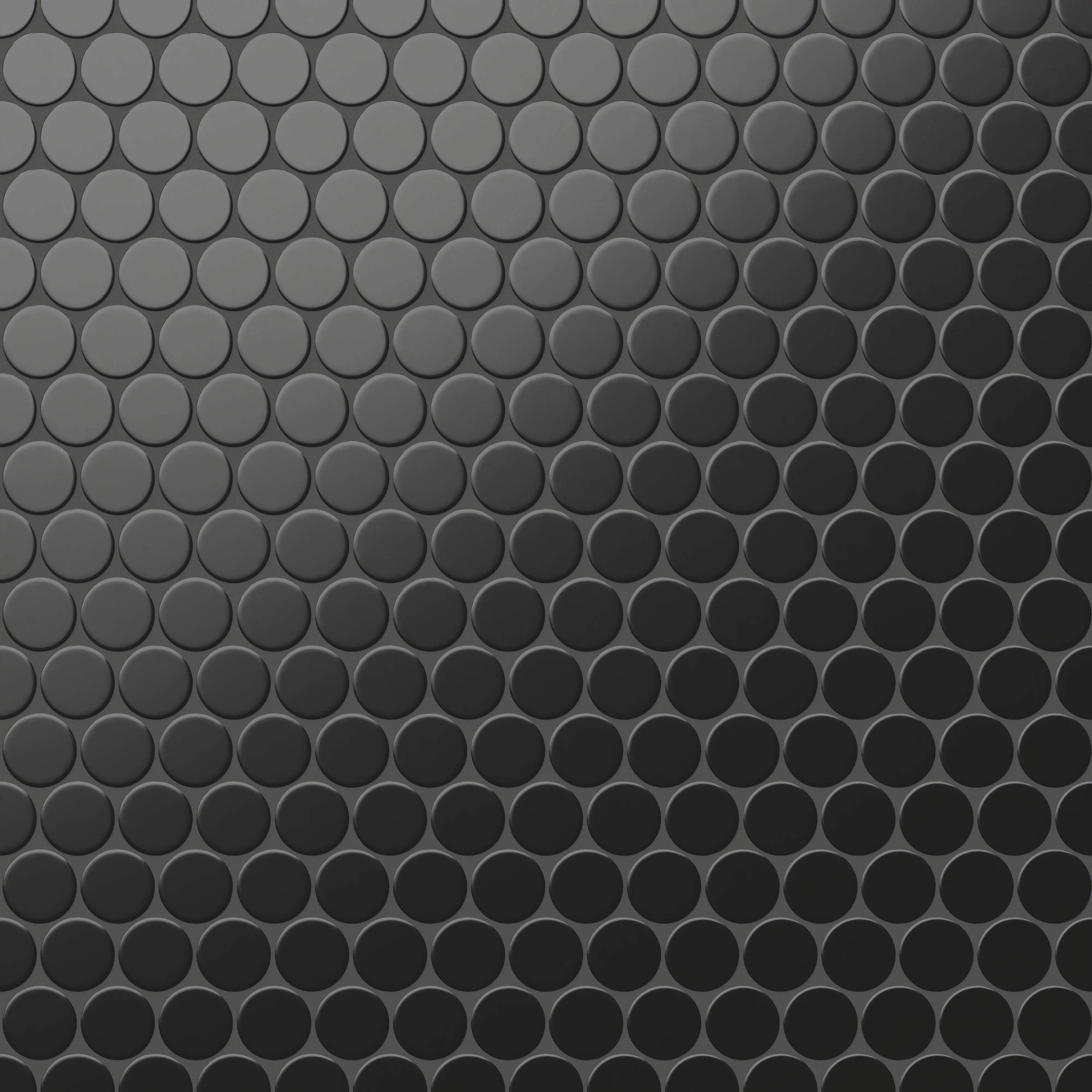 Cece 12x12 Matte Porcelain 2" Round Mosaic Tile in Black - Image 4