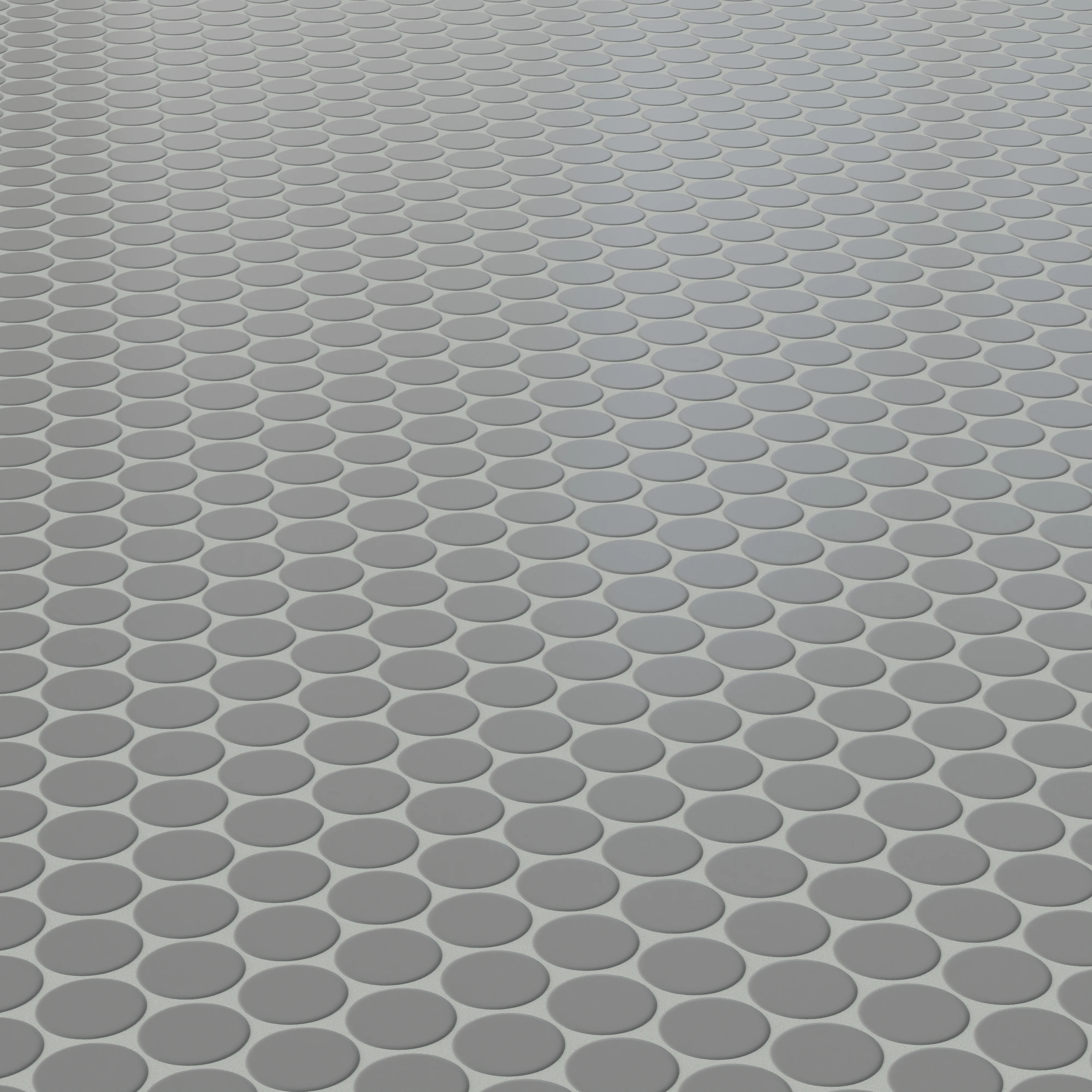 Cece 12x12 Matte Porcelain 2" Round Mosaic Tile in Grey - Image 4
