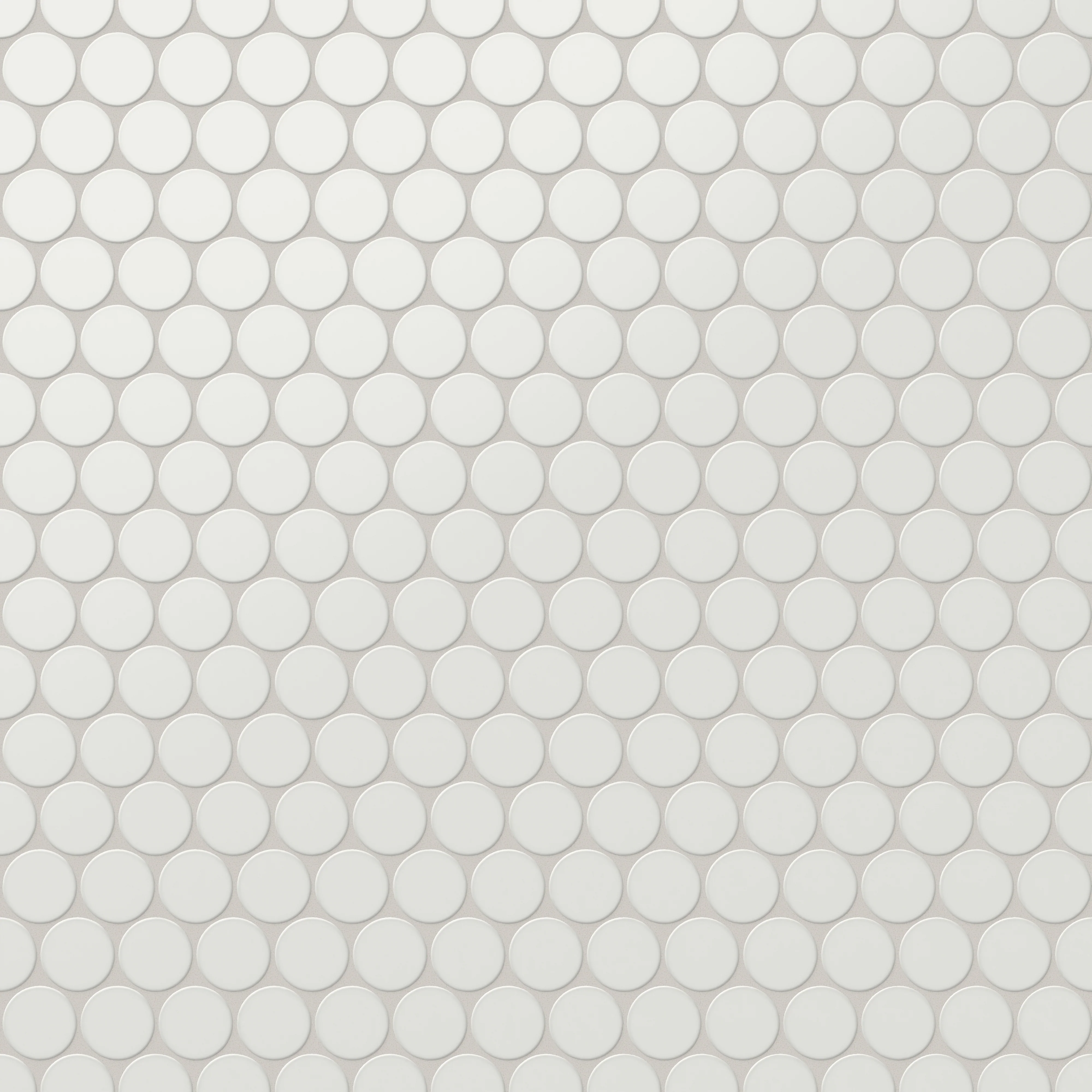 Cece 12x12 Matte Porcelain 2" Round Mosaic Tile in White - Image 5
