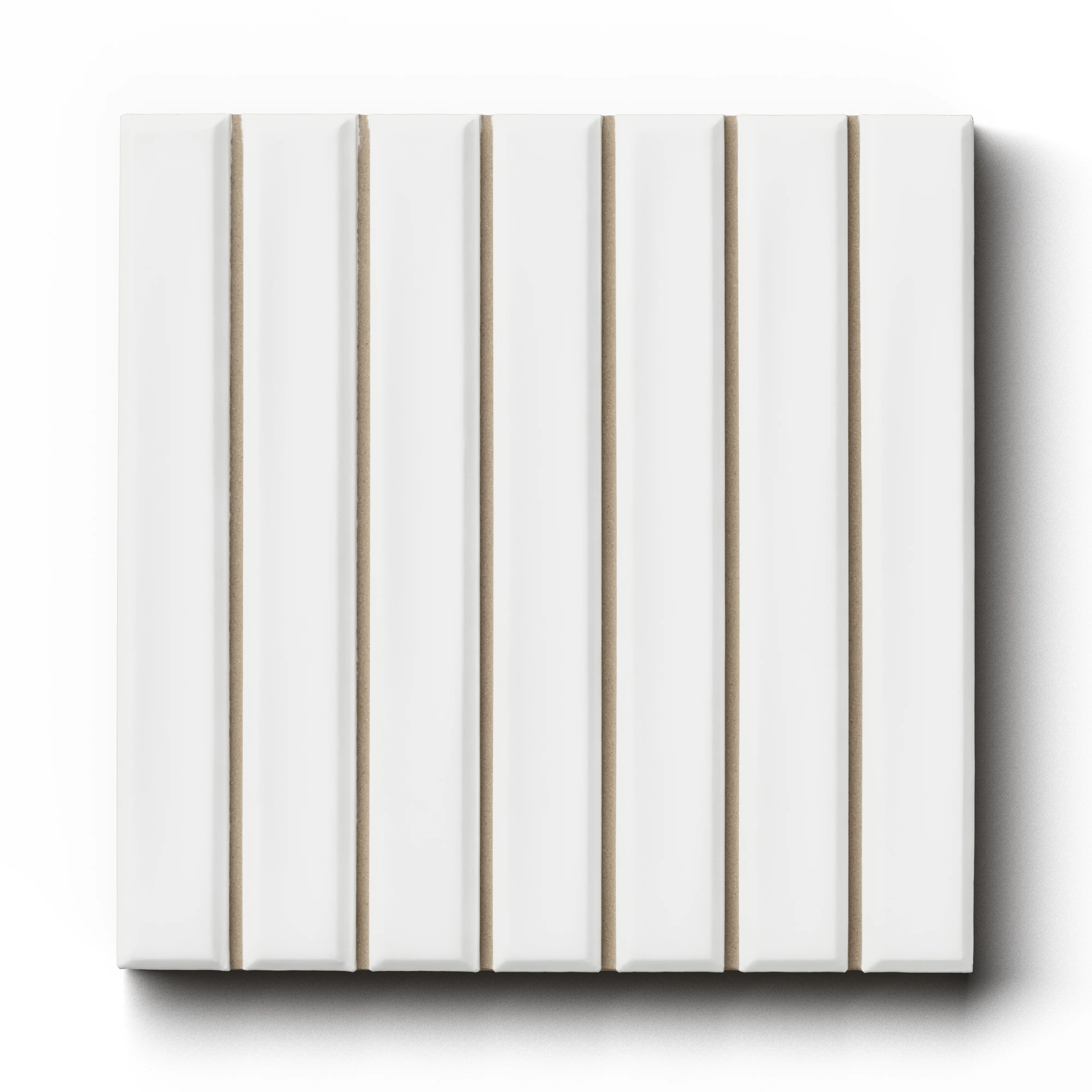 Celia 4.6x4.6 Glossy Porcelain Tile in White - Image 2