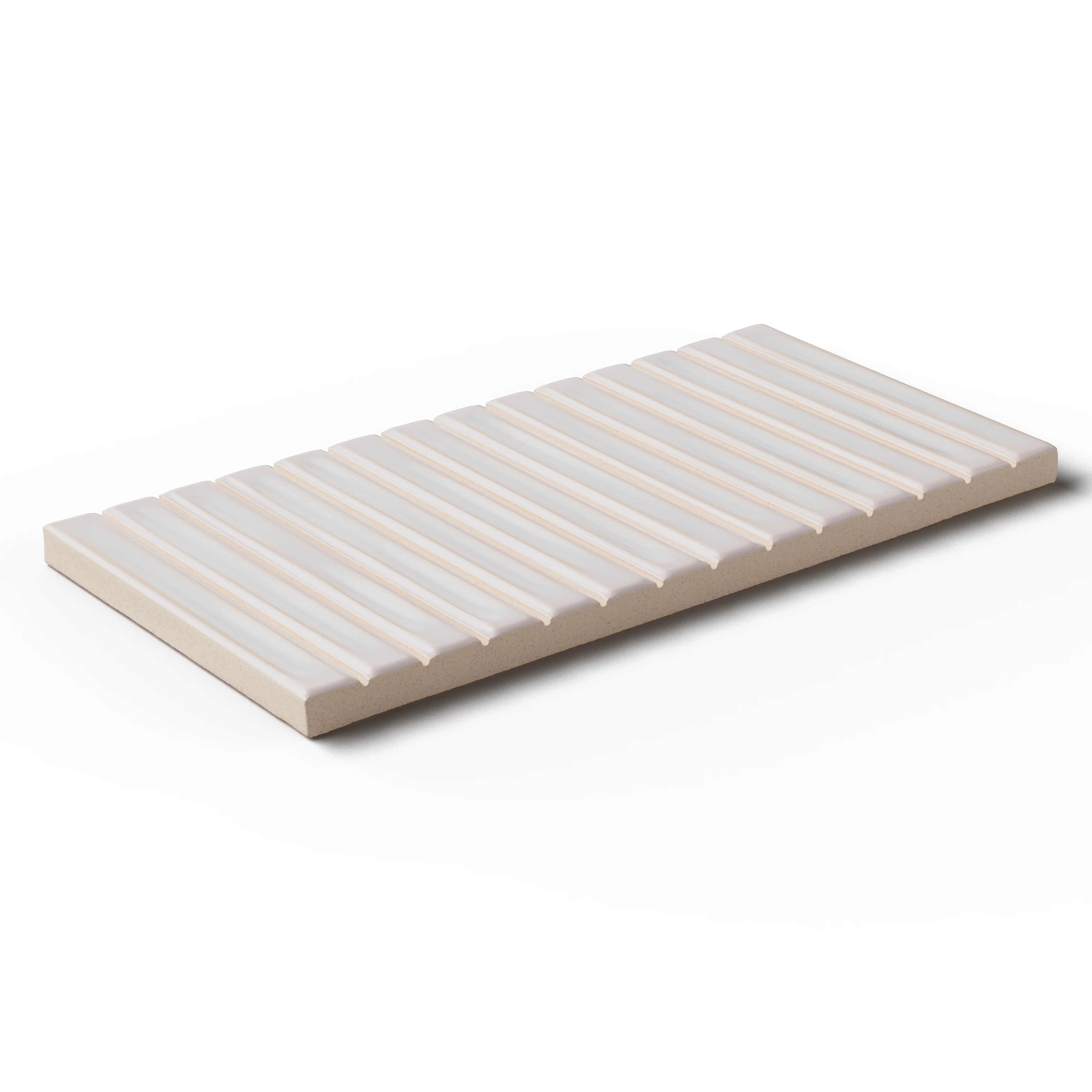 Celia 5x10 Glossy Ceramic Tile in Deep White - Image 4