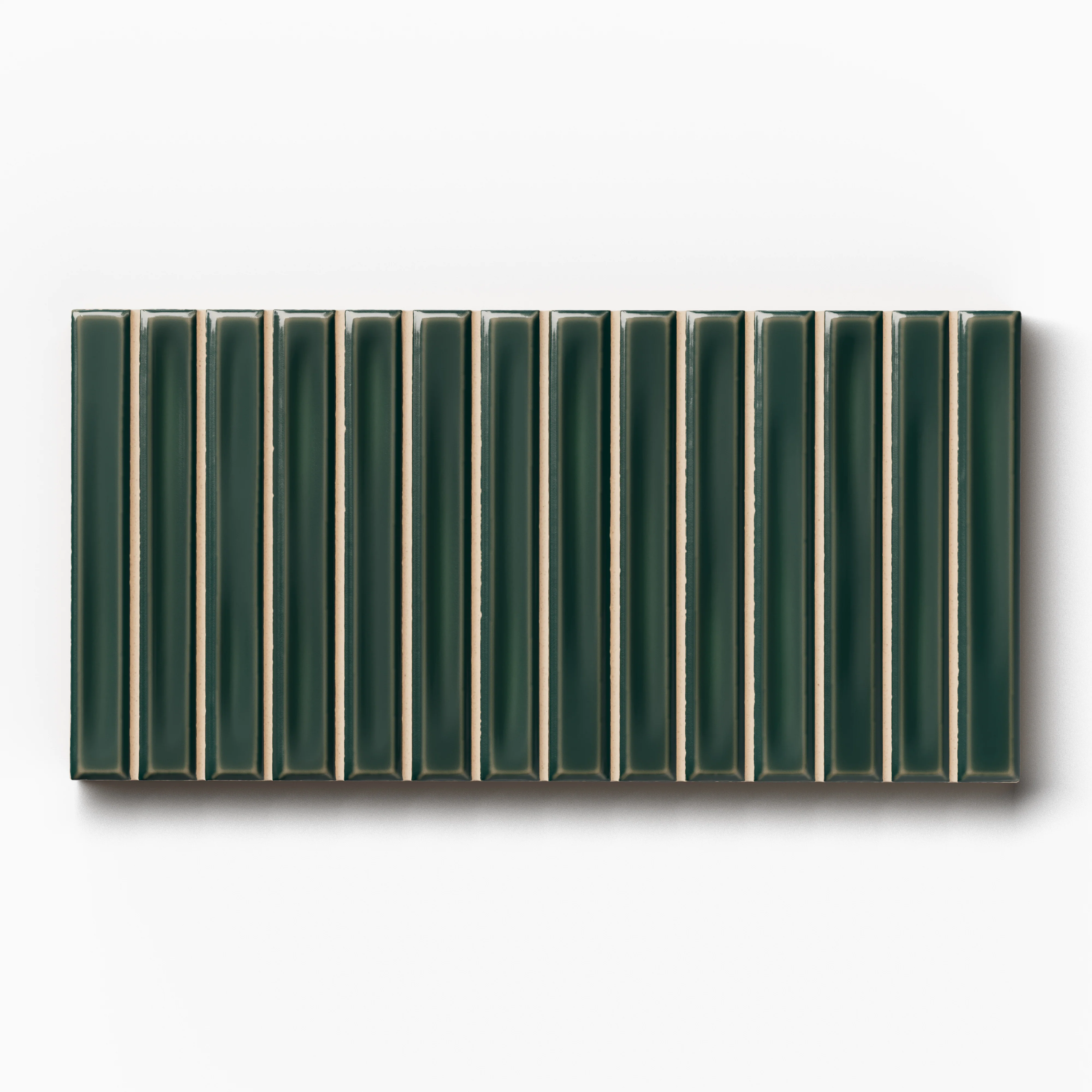 Celia 5x10 Glossy Ceramic Tile in Royal Green - Image 3