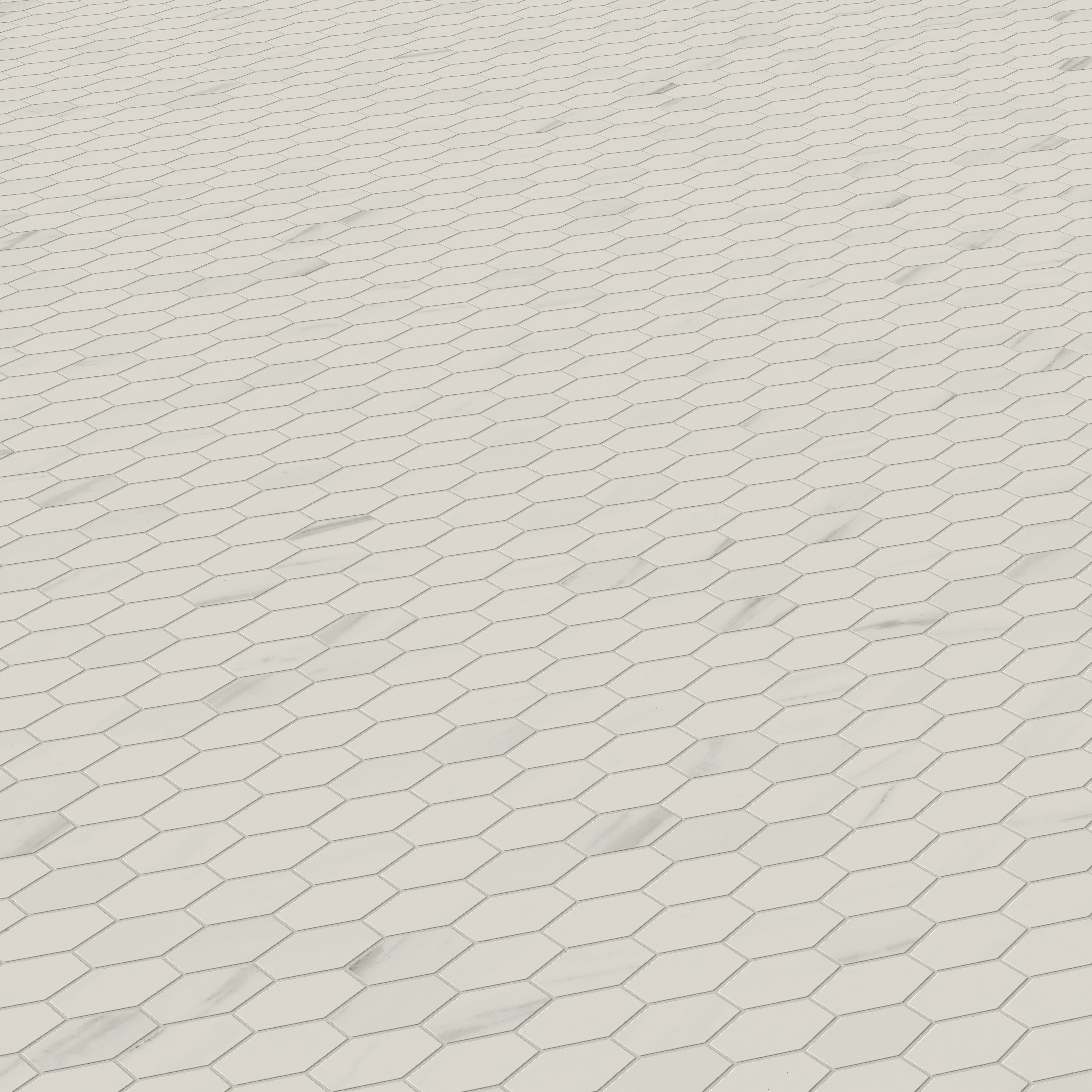 Chantel 12x11 Matte Porcelain Hexagon Mosaic Tile in Dolomite - Image 3