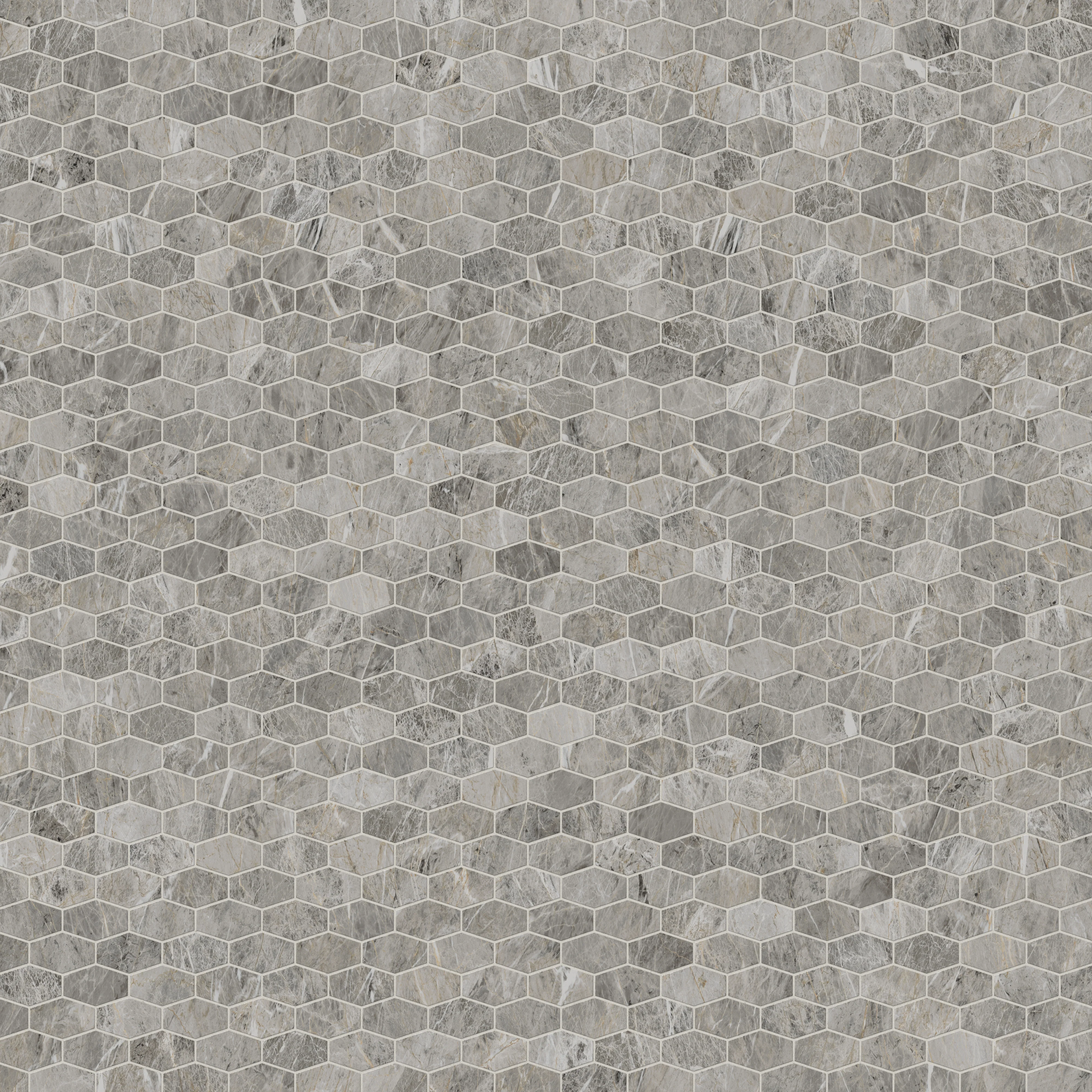 Chantel 12x11 Polished Porcelain Hexagon Mosaic Tile in Imperial - Image 5