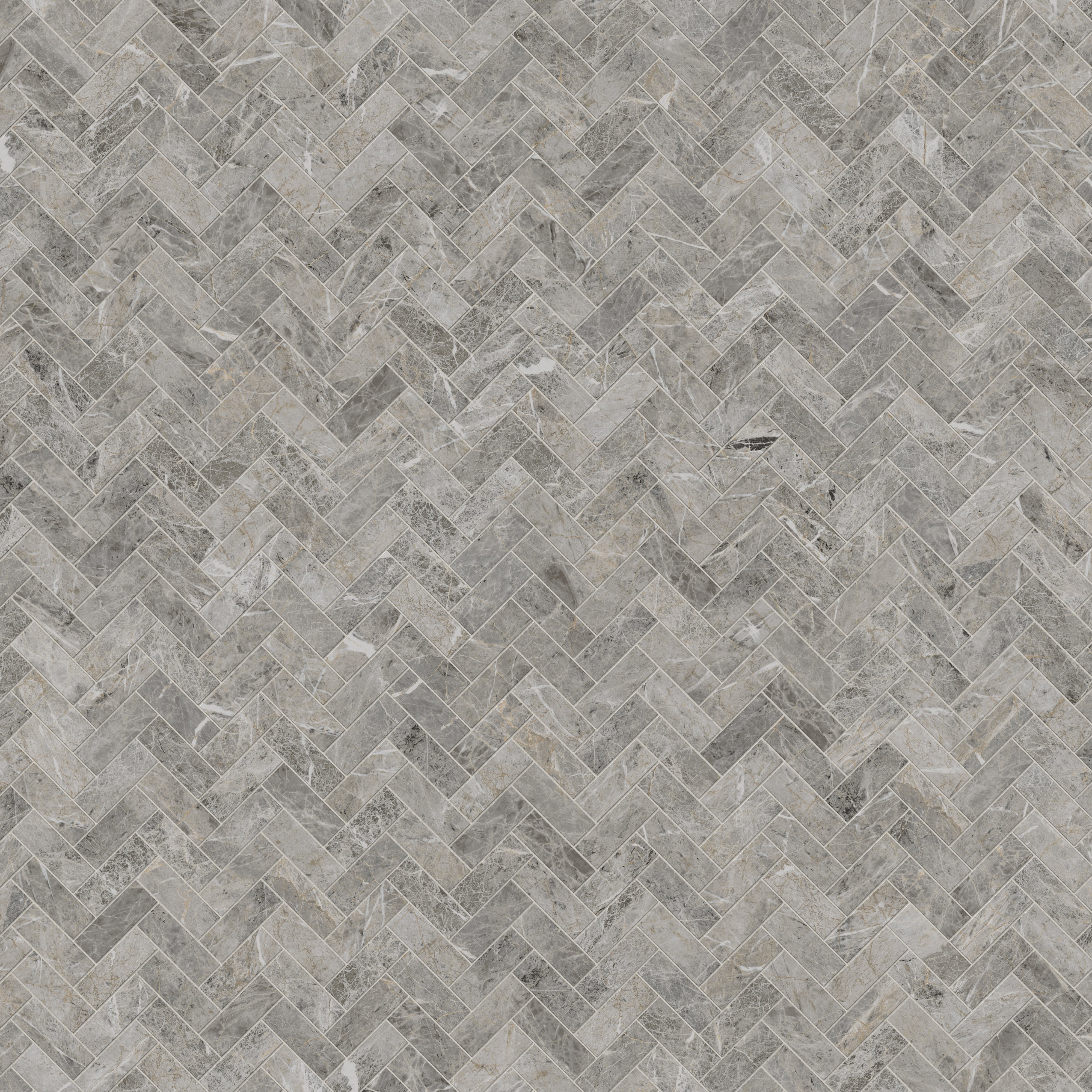 Chantel 12x15 Polished Porcelain Herringbone Mosaic Tile in Imperial - Image 4
