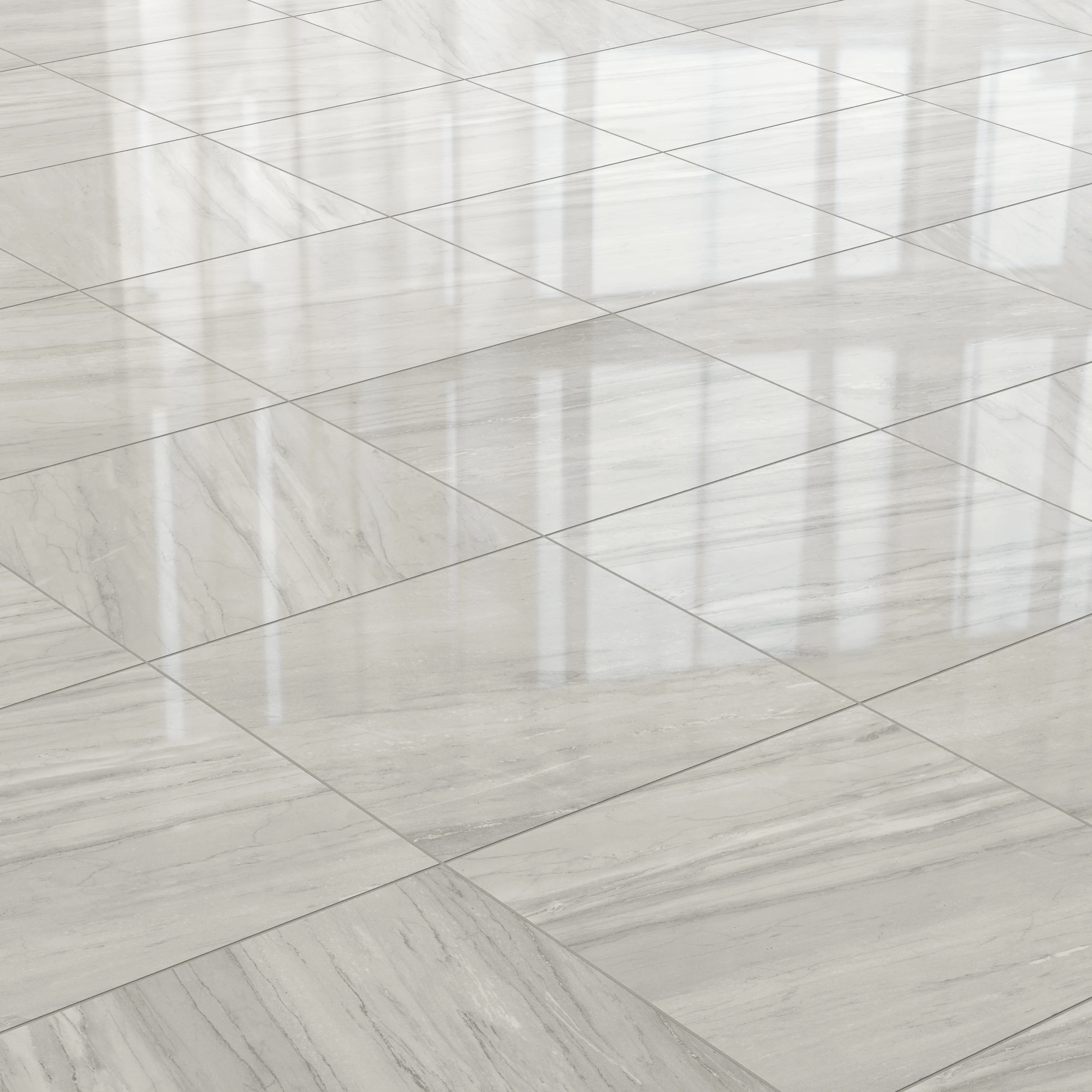 Chantel 24x24 Polished Porcelain Tile in Alaska Grey - Image 4