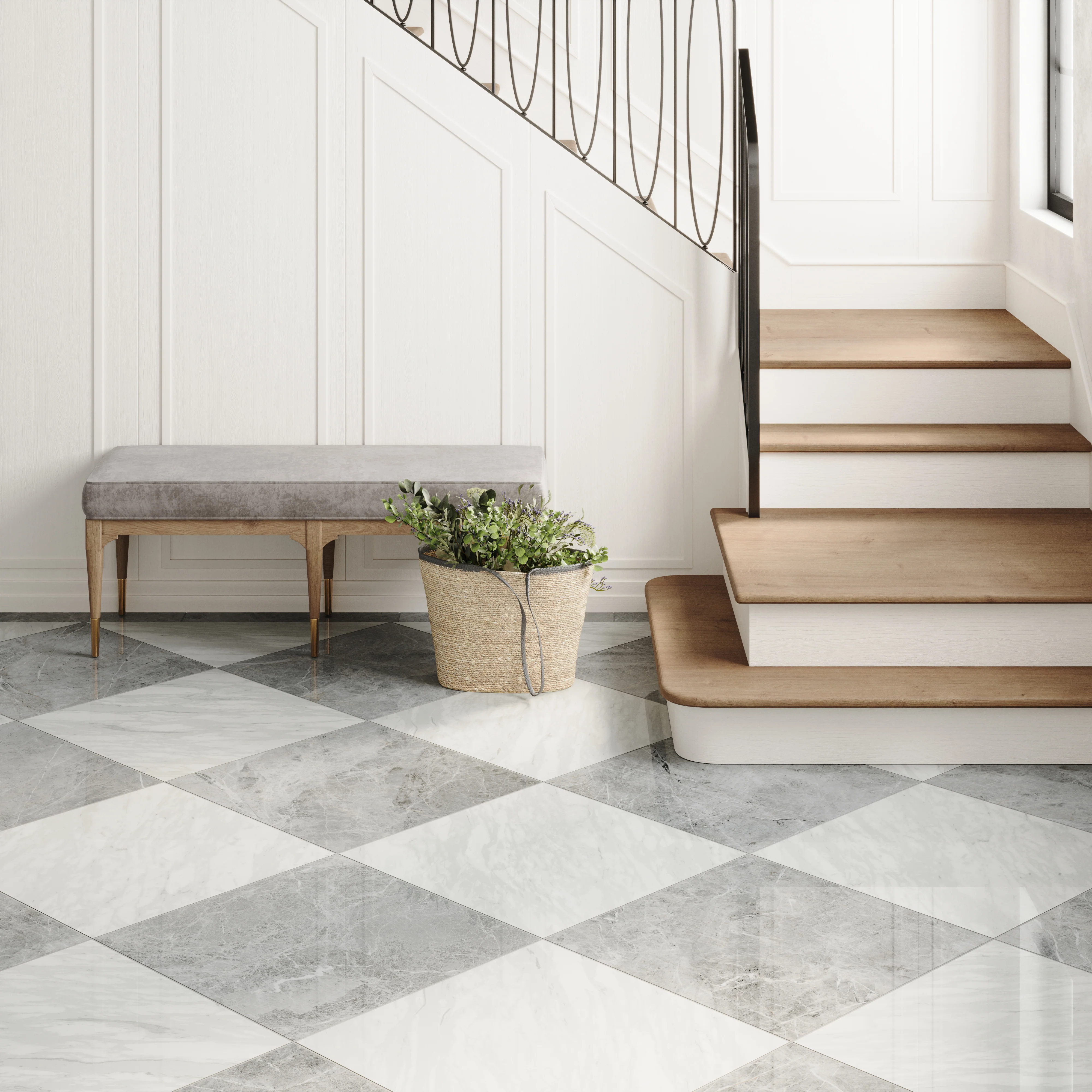 Chantel 24x24 Polished Porcelain Tile in Imperial - Image 2