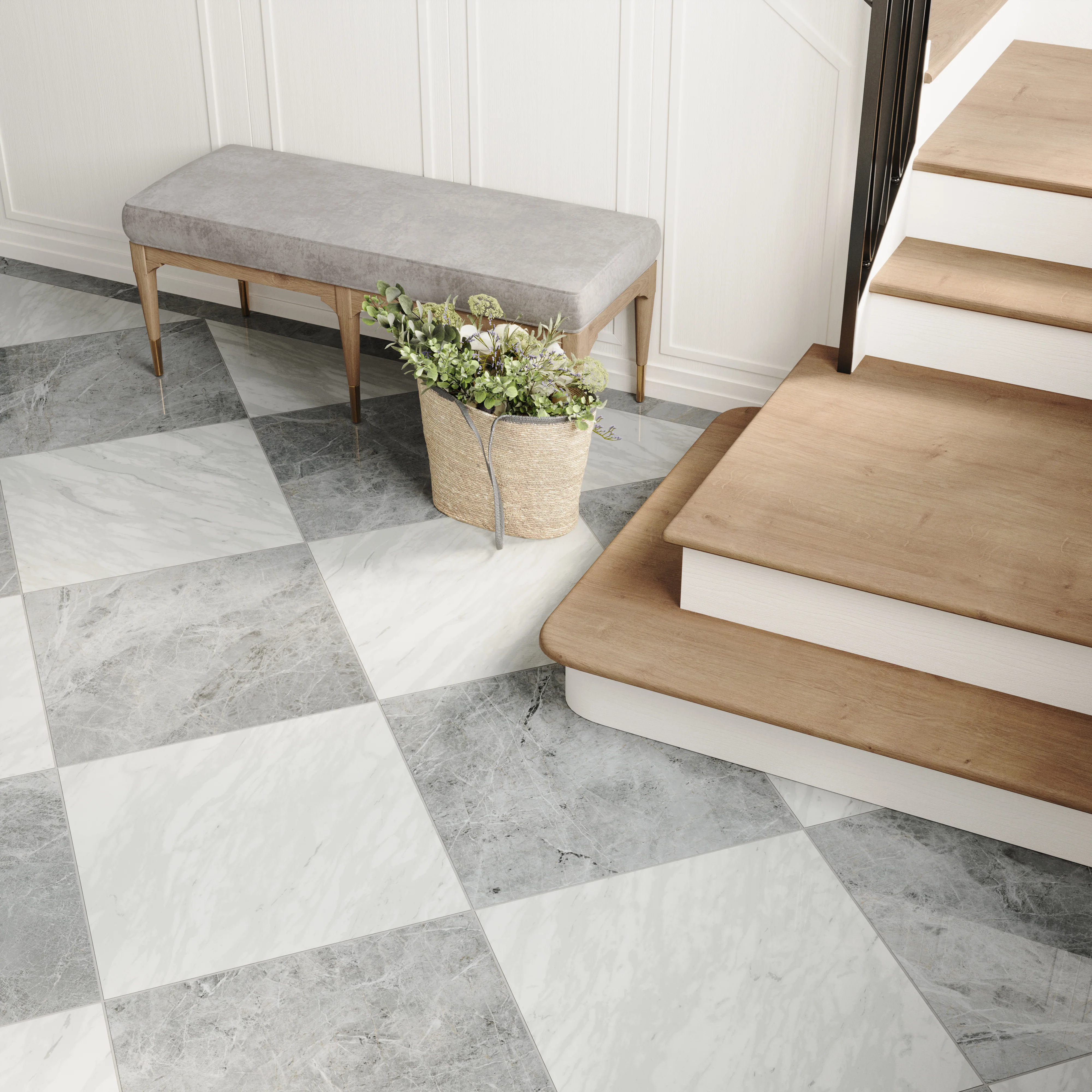 Chantel 24x24 Polished Porcelain Tile in Imperial - Image 7