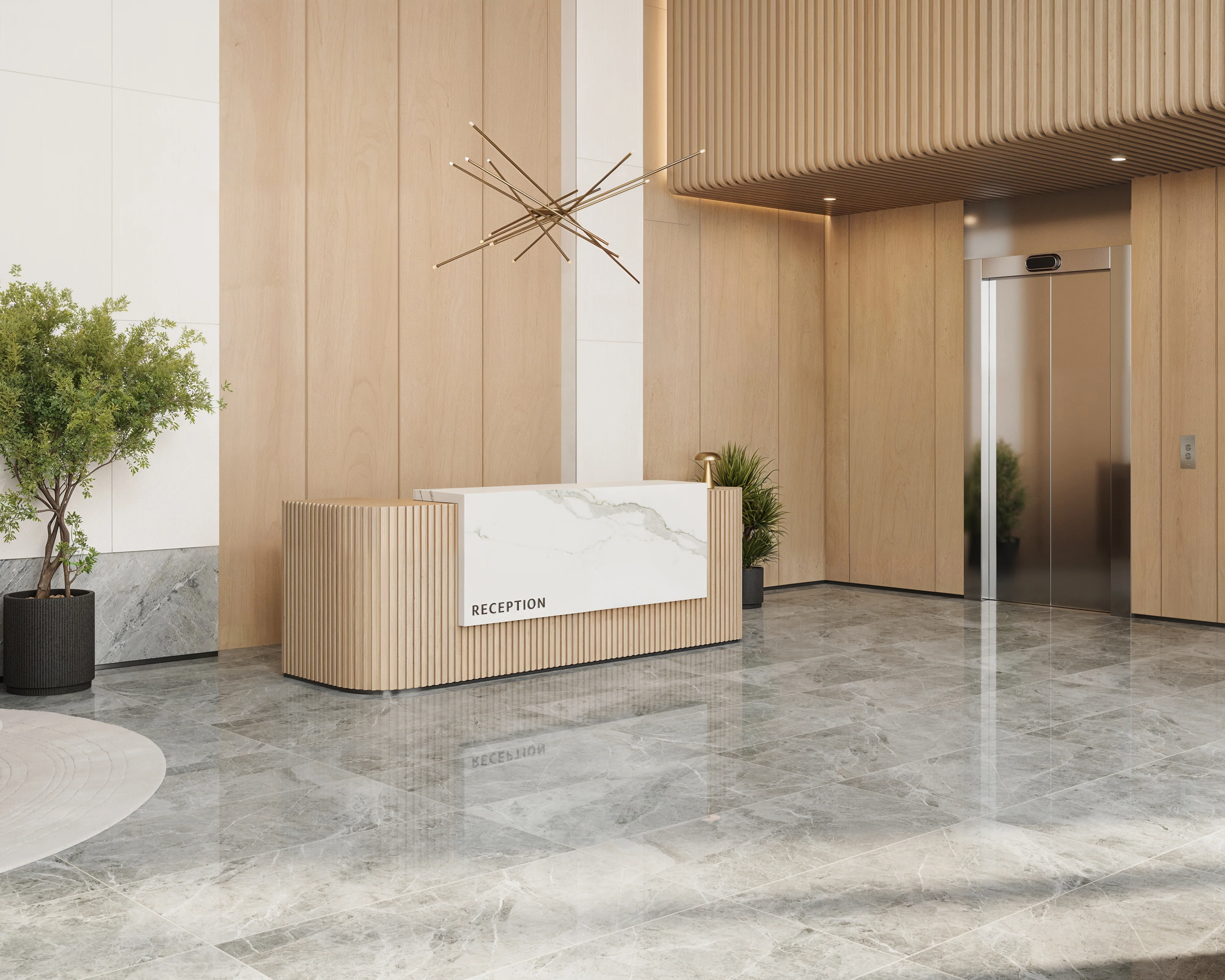 Chantel 24x48 Polished Porcelain Tile in Imperial - Image 10