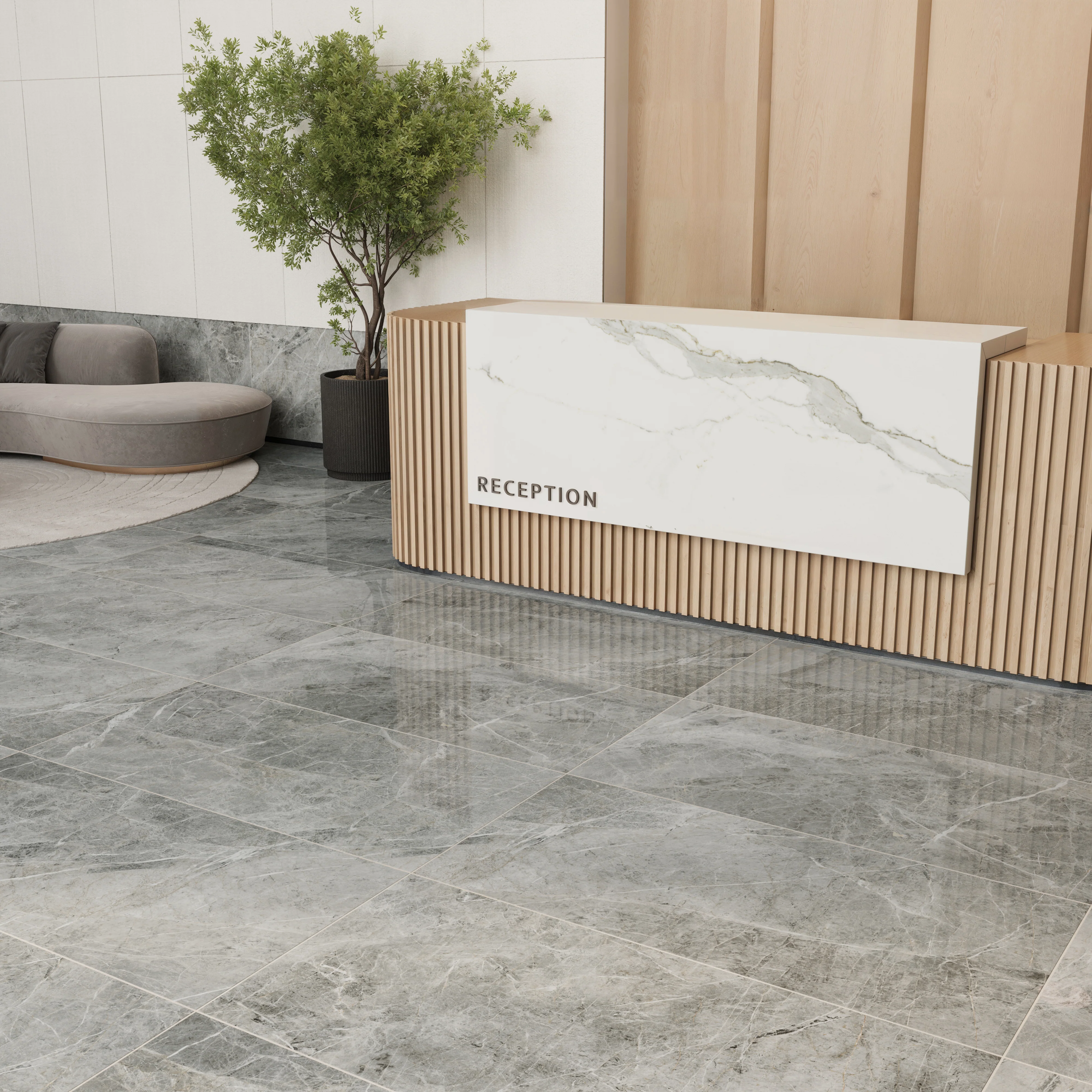 Chantel 24x48 Polished Porcelain Tile in Imperial - Image 2
