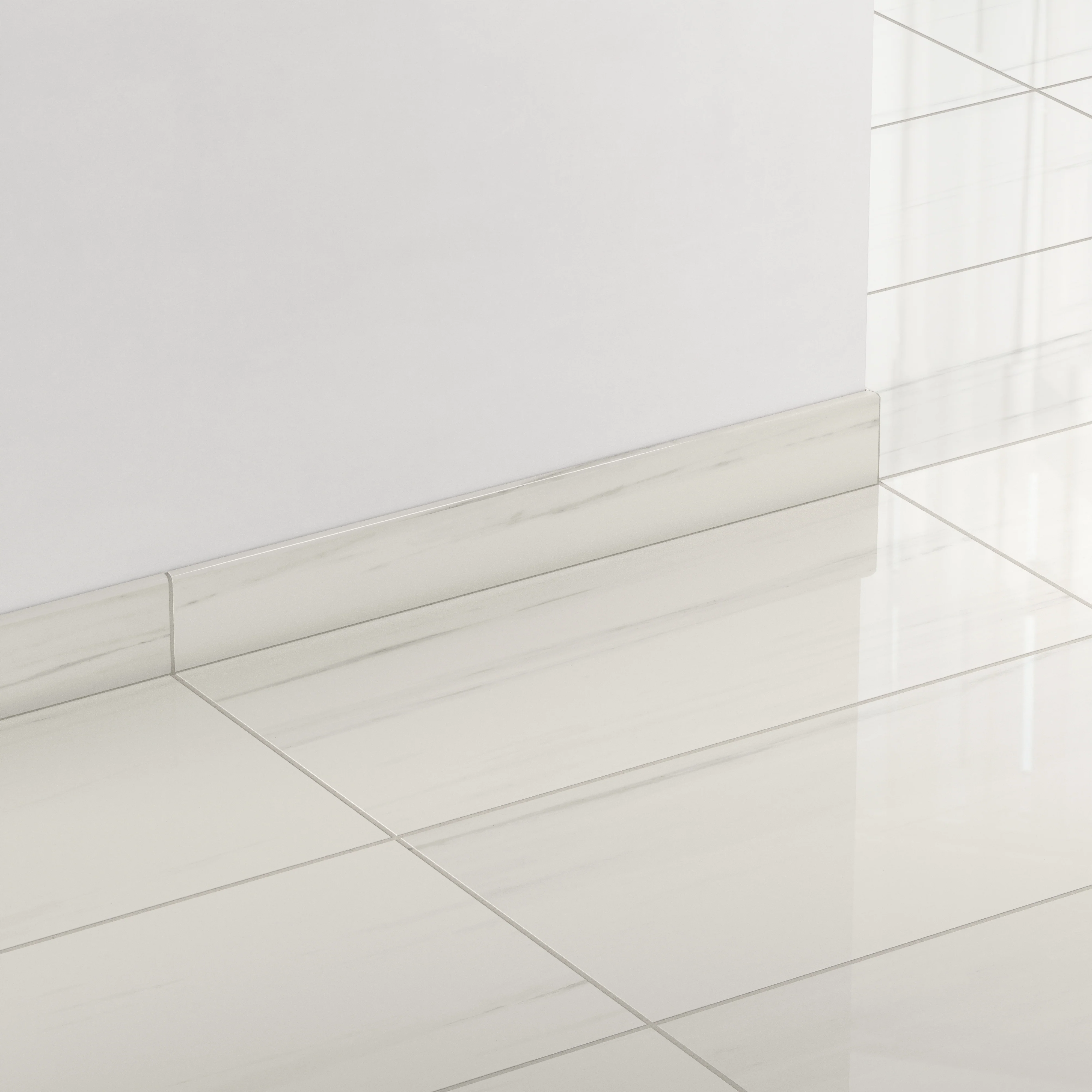 Chantel 3x24 Polished Porcelain Bullnose Tile in Dolomite - Image 3