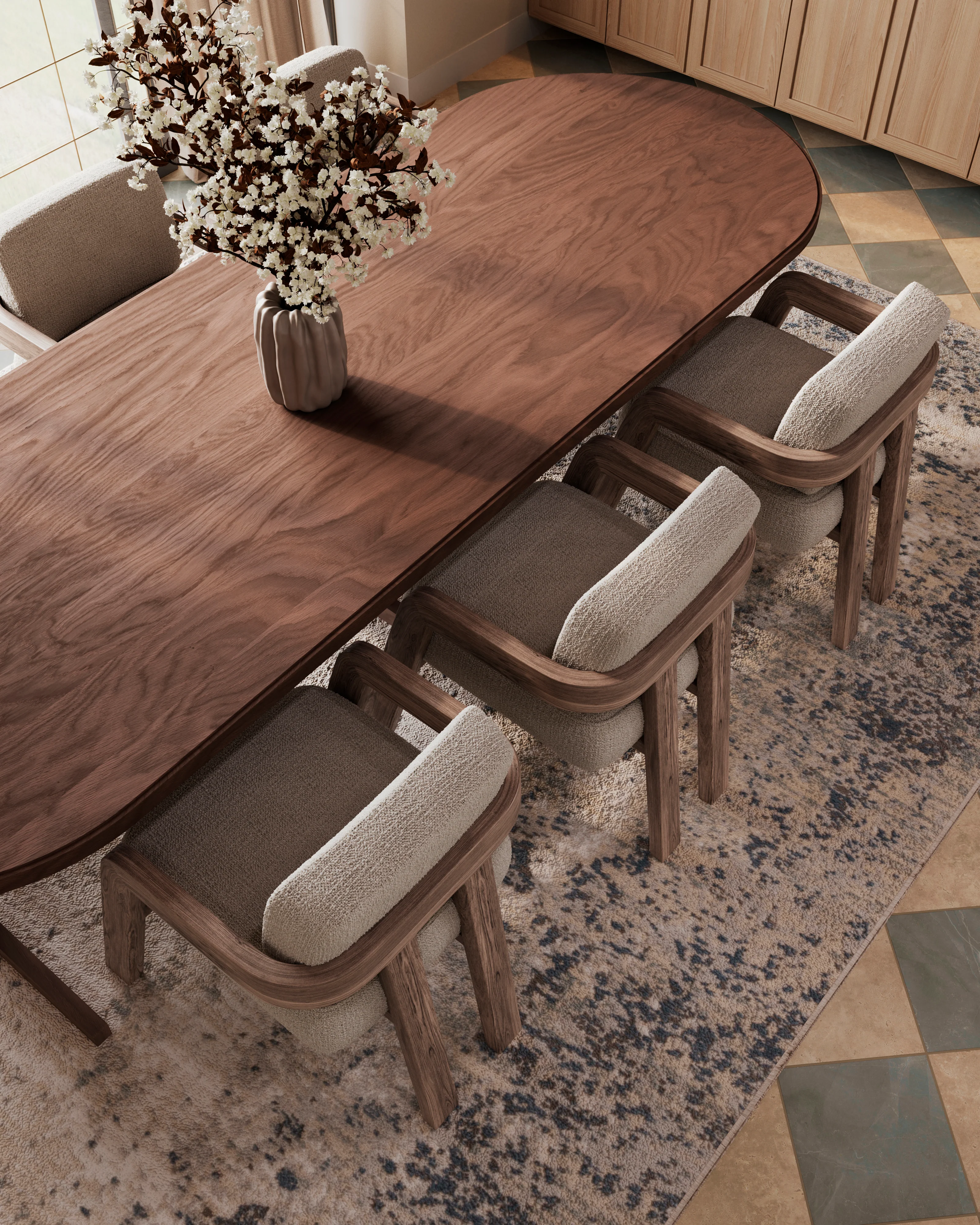 Charlise Rug in Bone / Slate - Image 6