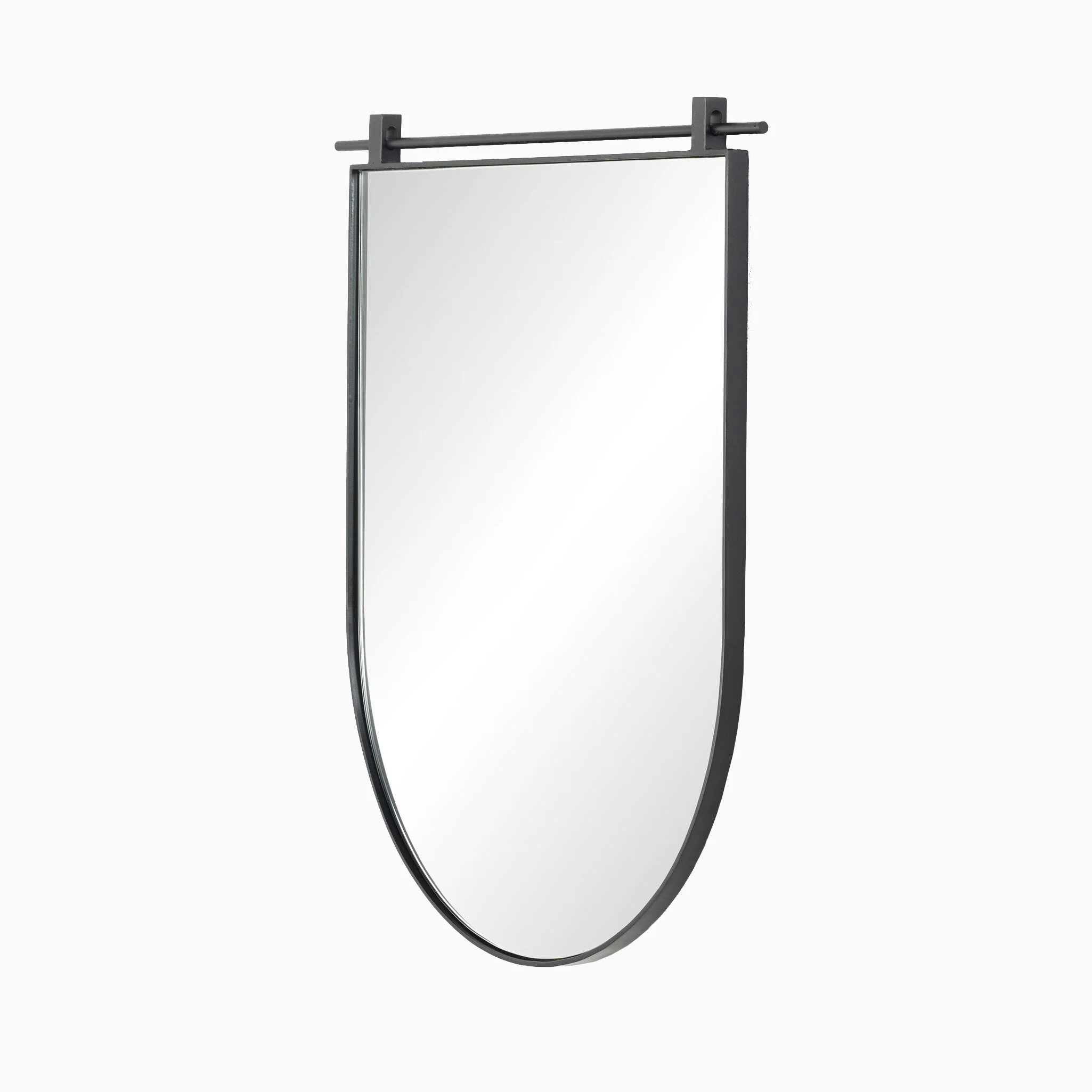 Clancy Small Arch Mirror in Antiqued Iron - Image 3