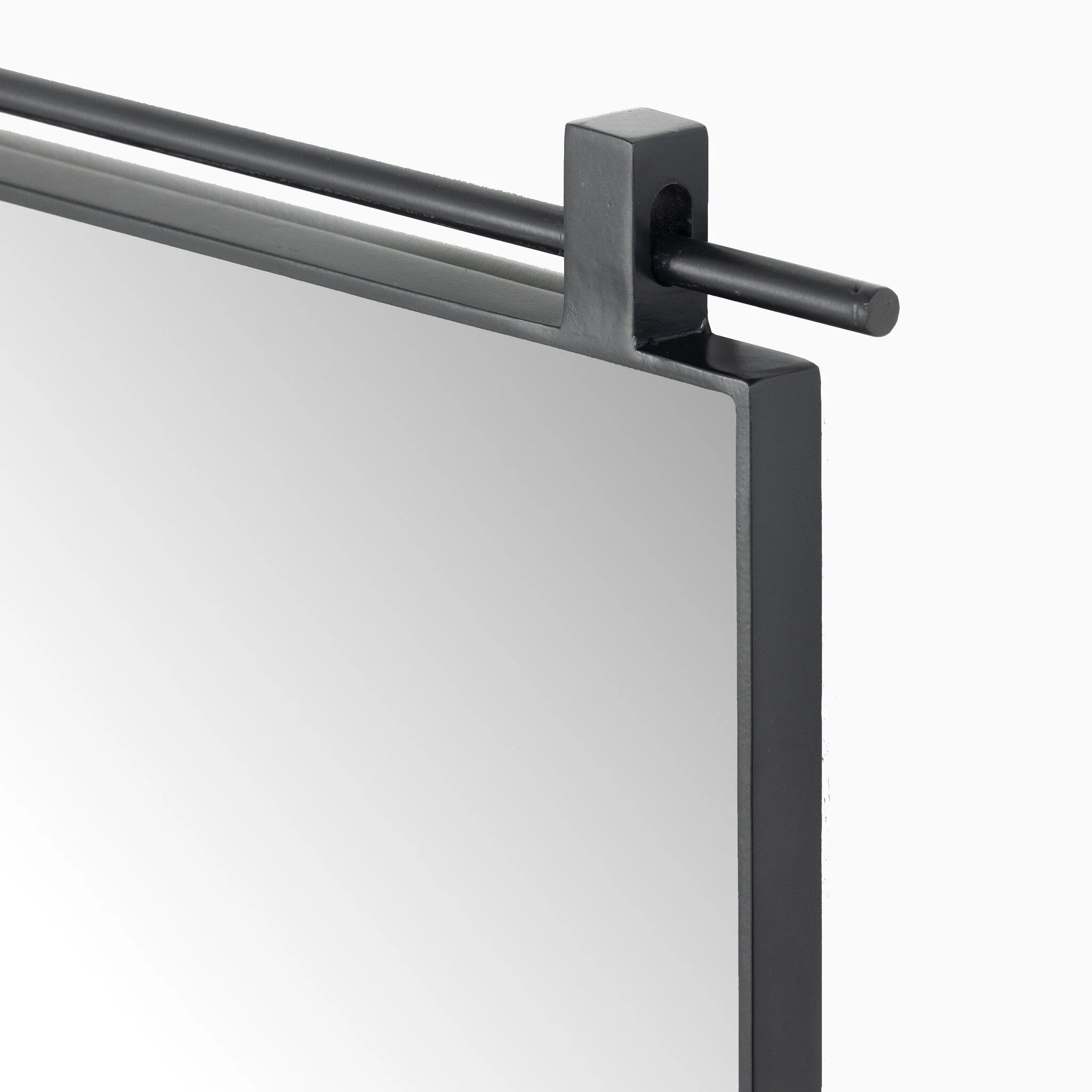 Clancy Small Arch Mirror in Antiqued Iron - Image 4