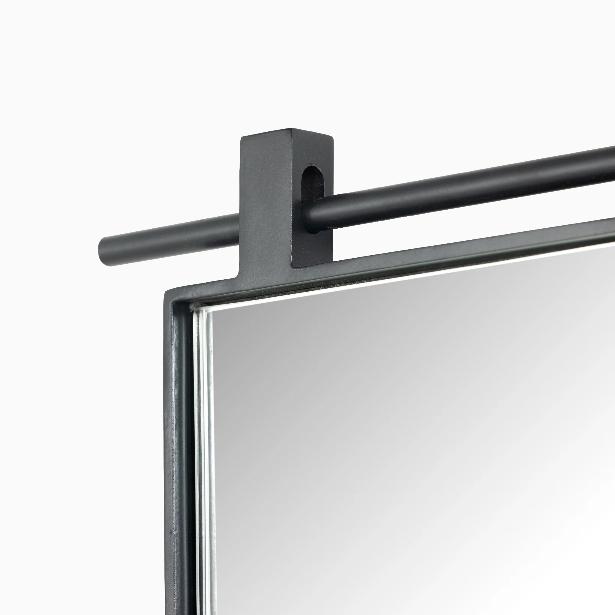 Clancy Small Arch Mirror in Antiqued Iron - Image 6