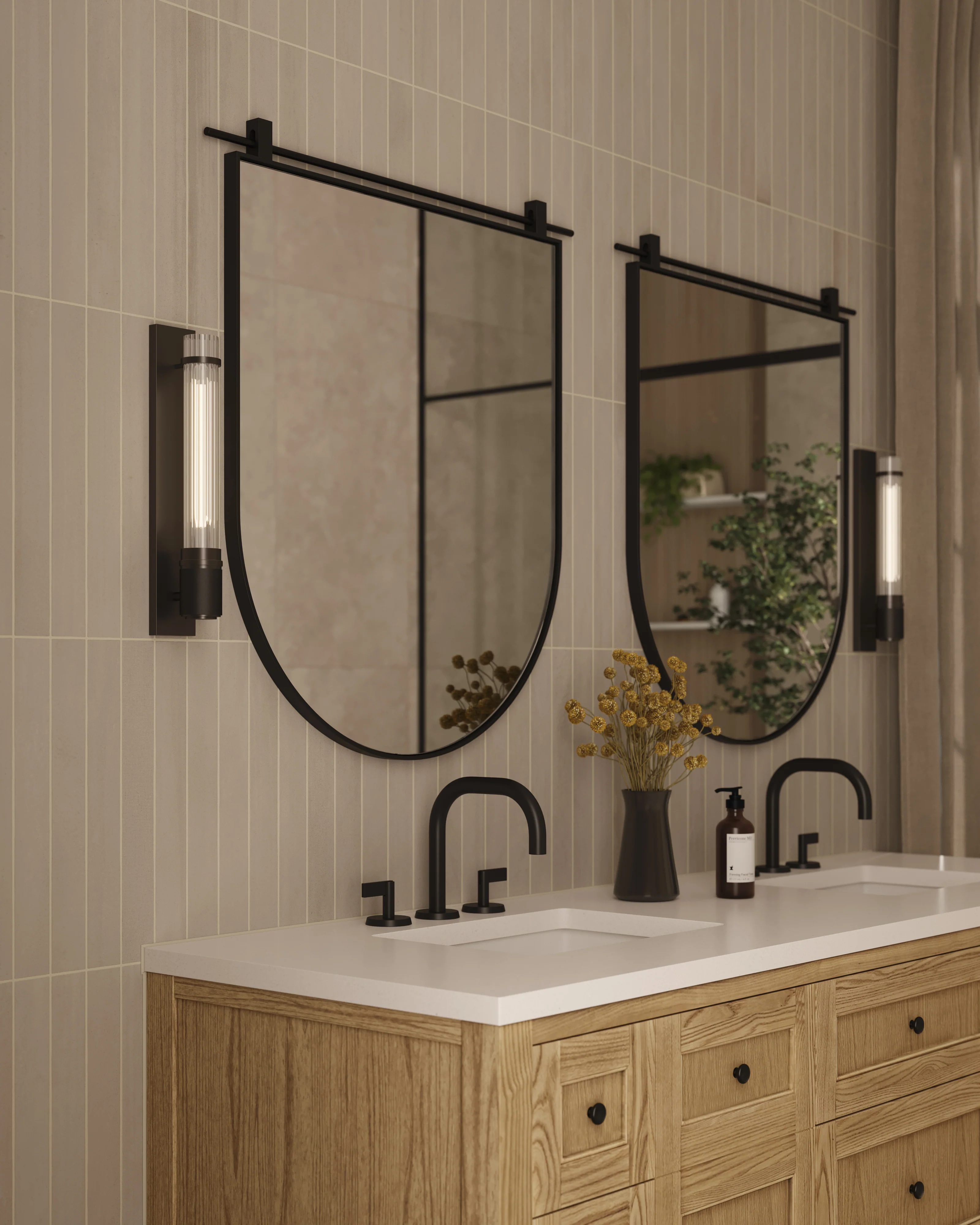 Clancy Small Arch Mirror in Antiqued Iron - Image 7