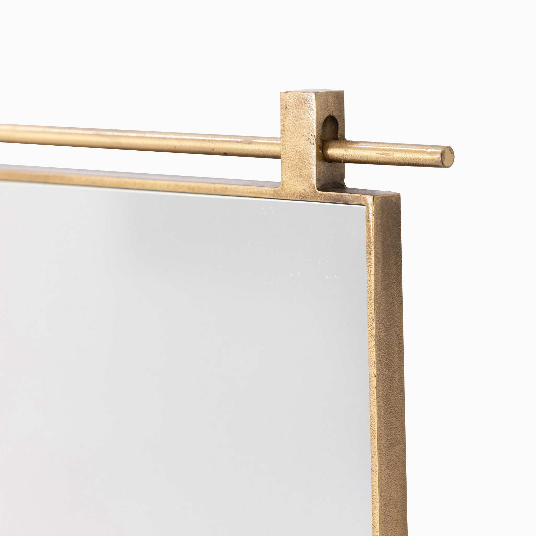 Clancy Small Mirror in Antique Brass - Image 5