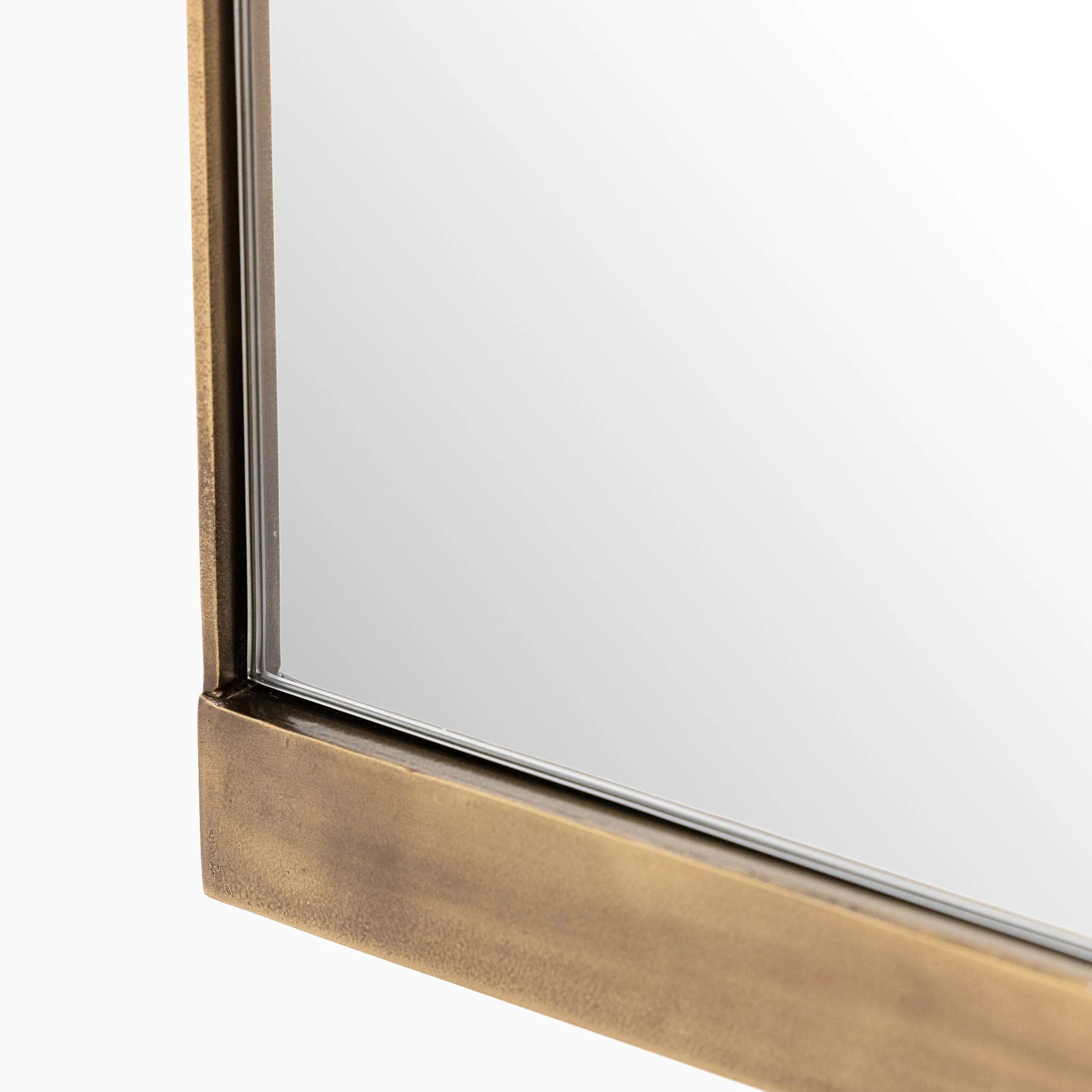 Clancy Small Mirror in Antique Brass - Image 6