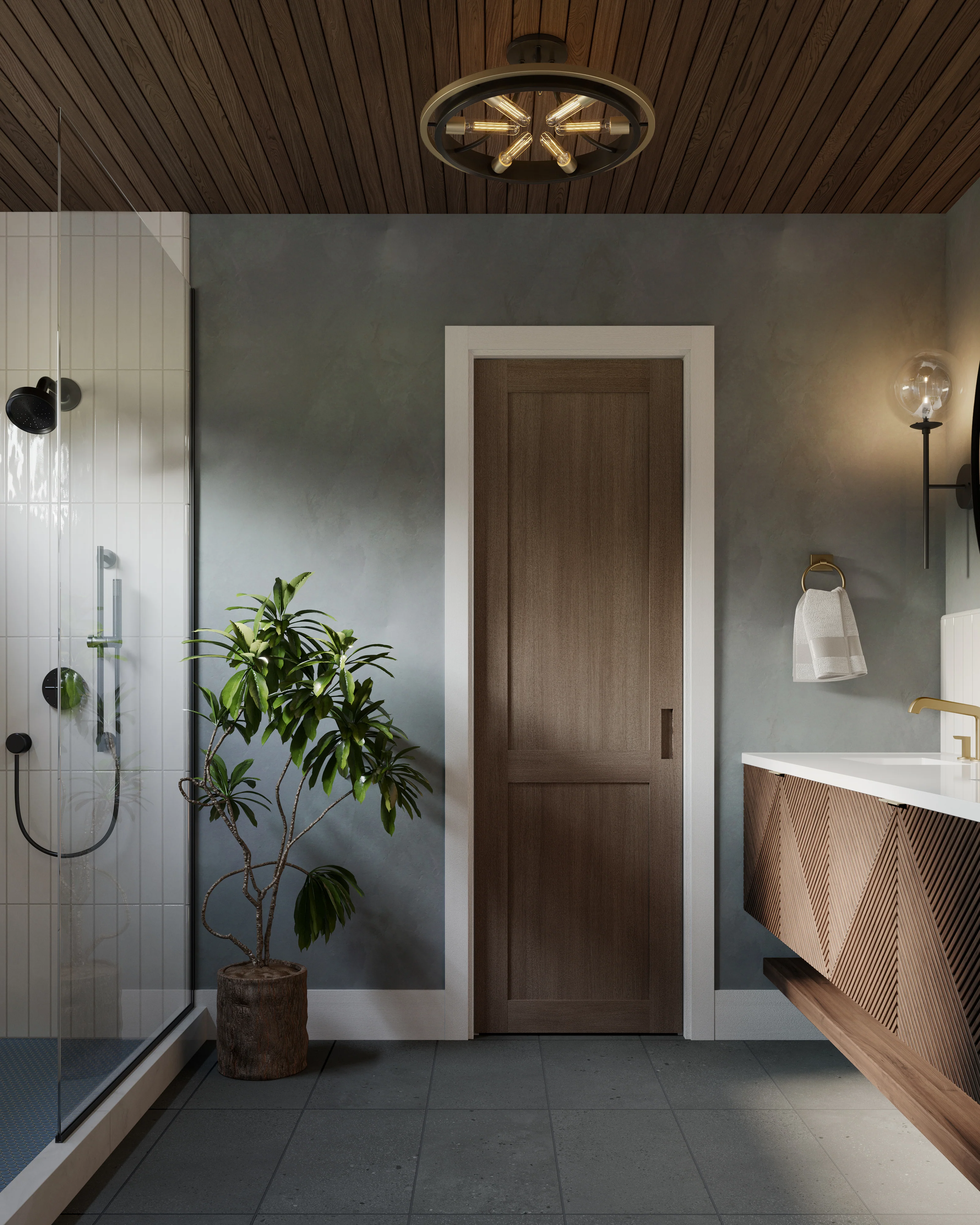 Clement Semi Flush In Aged Old Bronze - Image 3