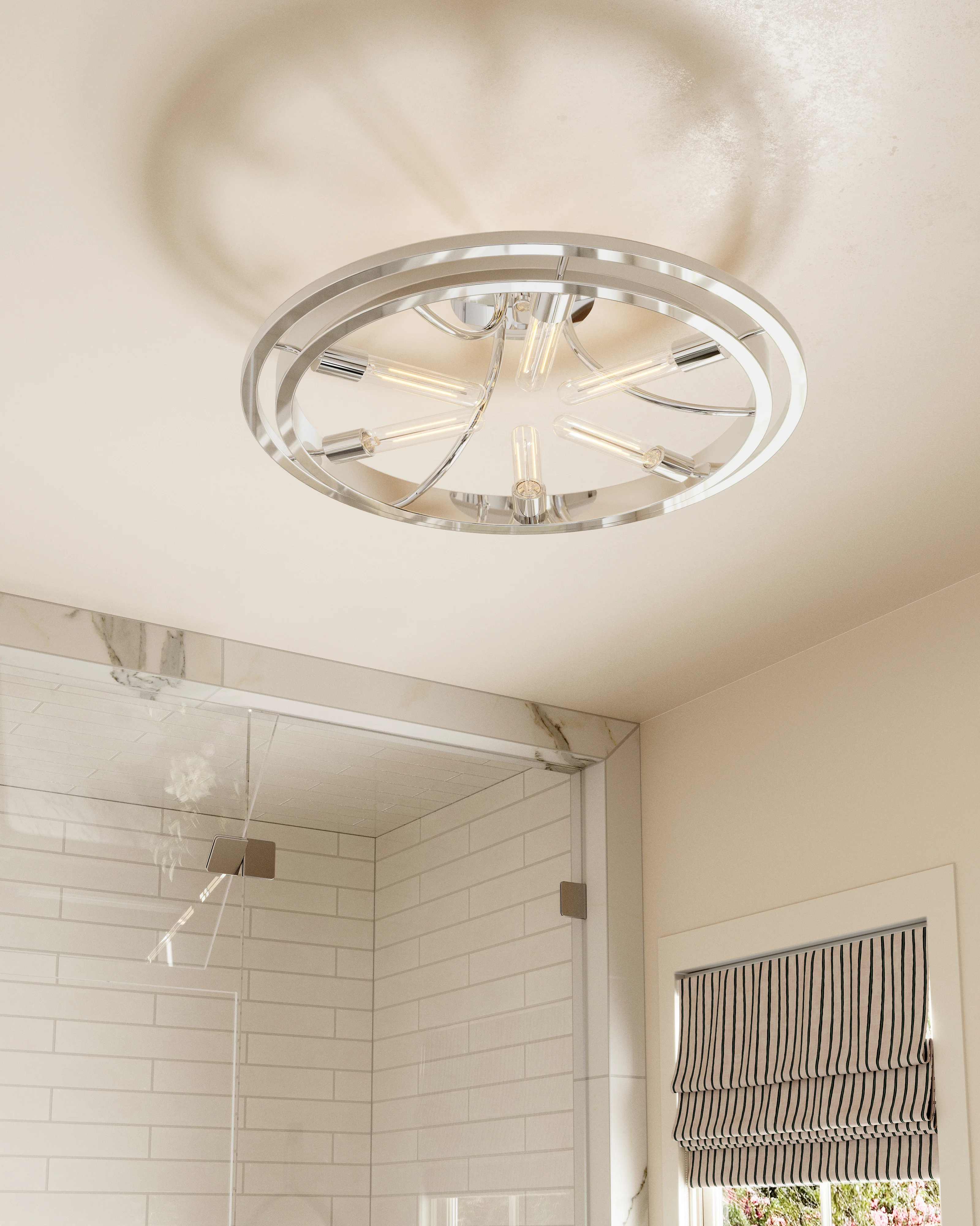 Clement Semi Flush In Polished Nickel - Image 2