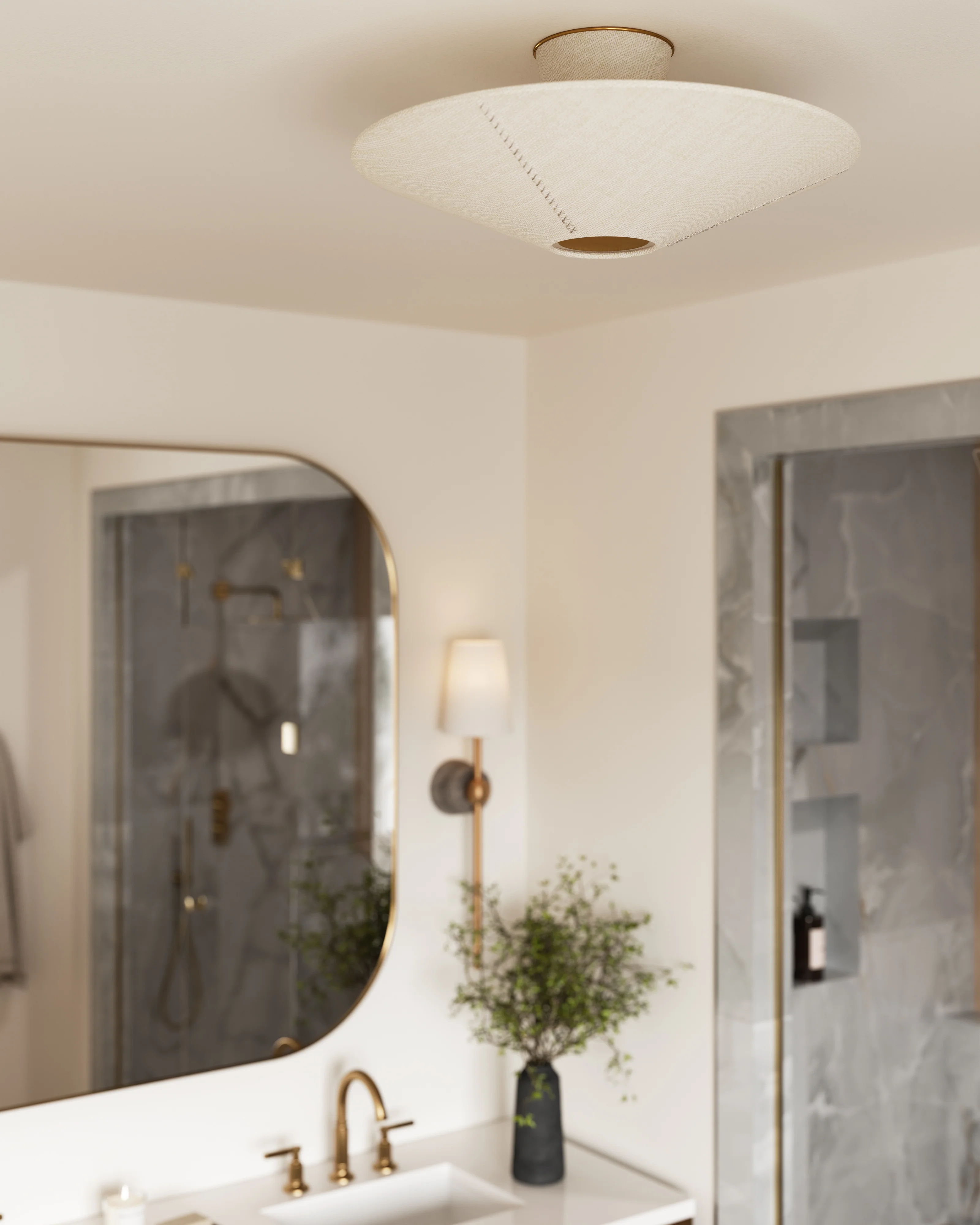 Clementine Semi-Flush in Gold Leaf - Image 2