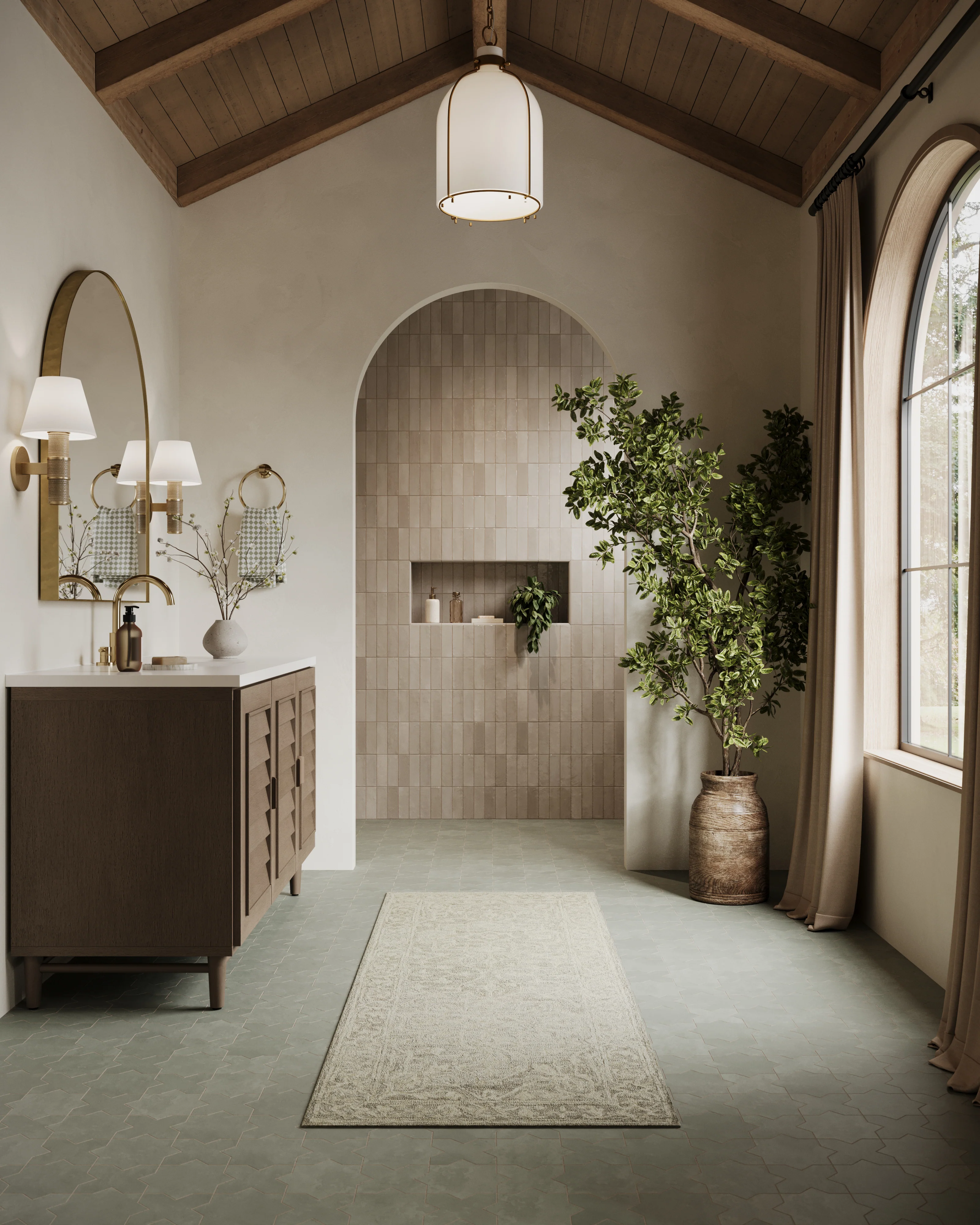 Cleo 2x6 Glossy Ceramic Tile in Griege - Image 11