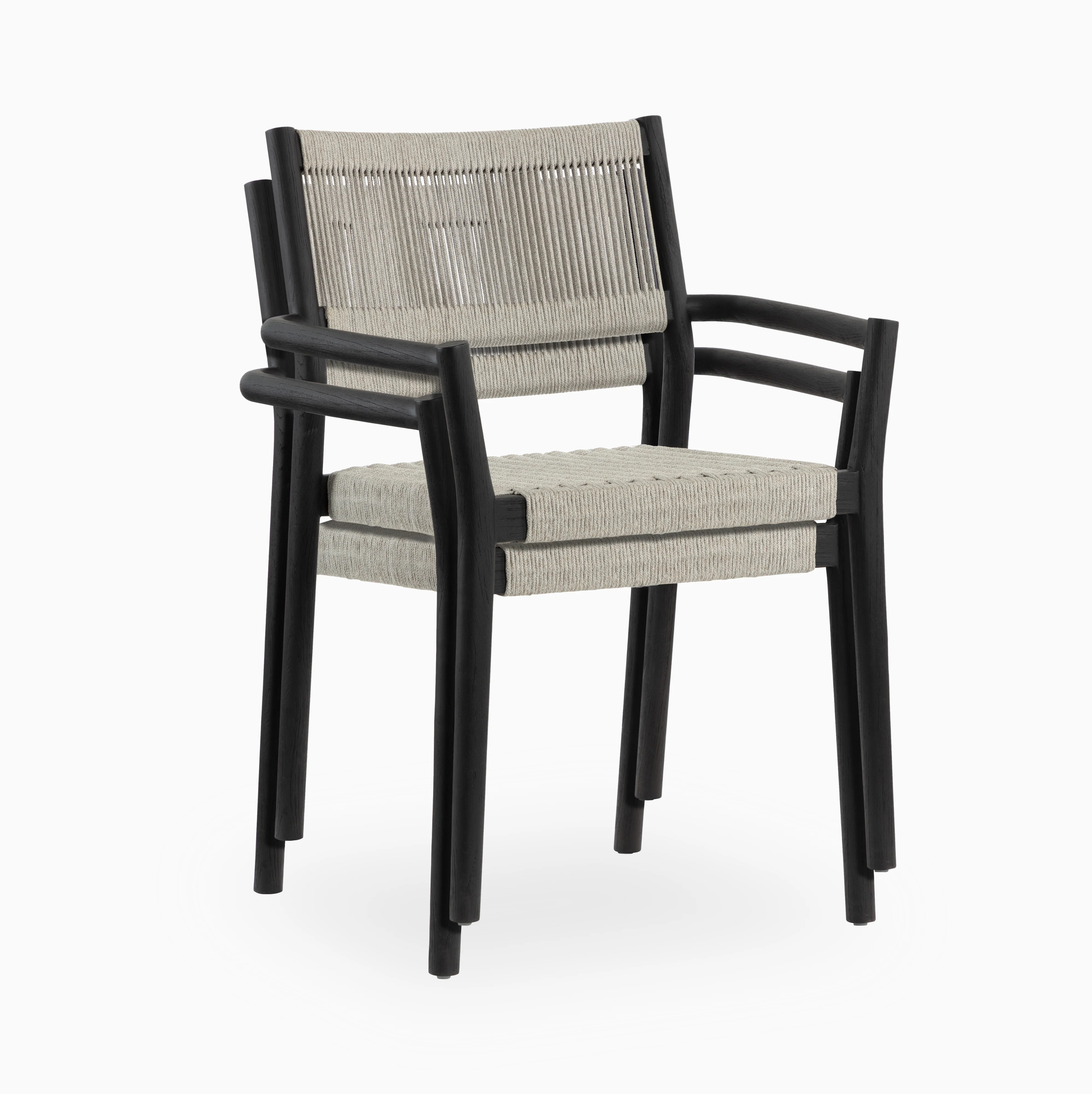 Corinne Outdoor Dining Chair in Black - Image 2