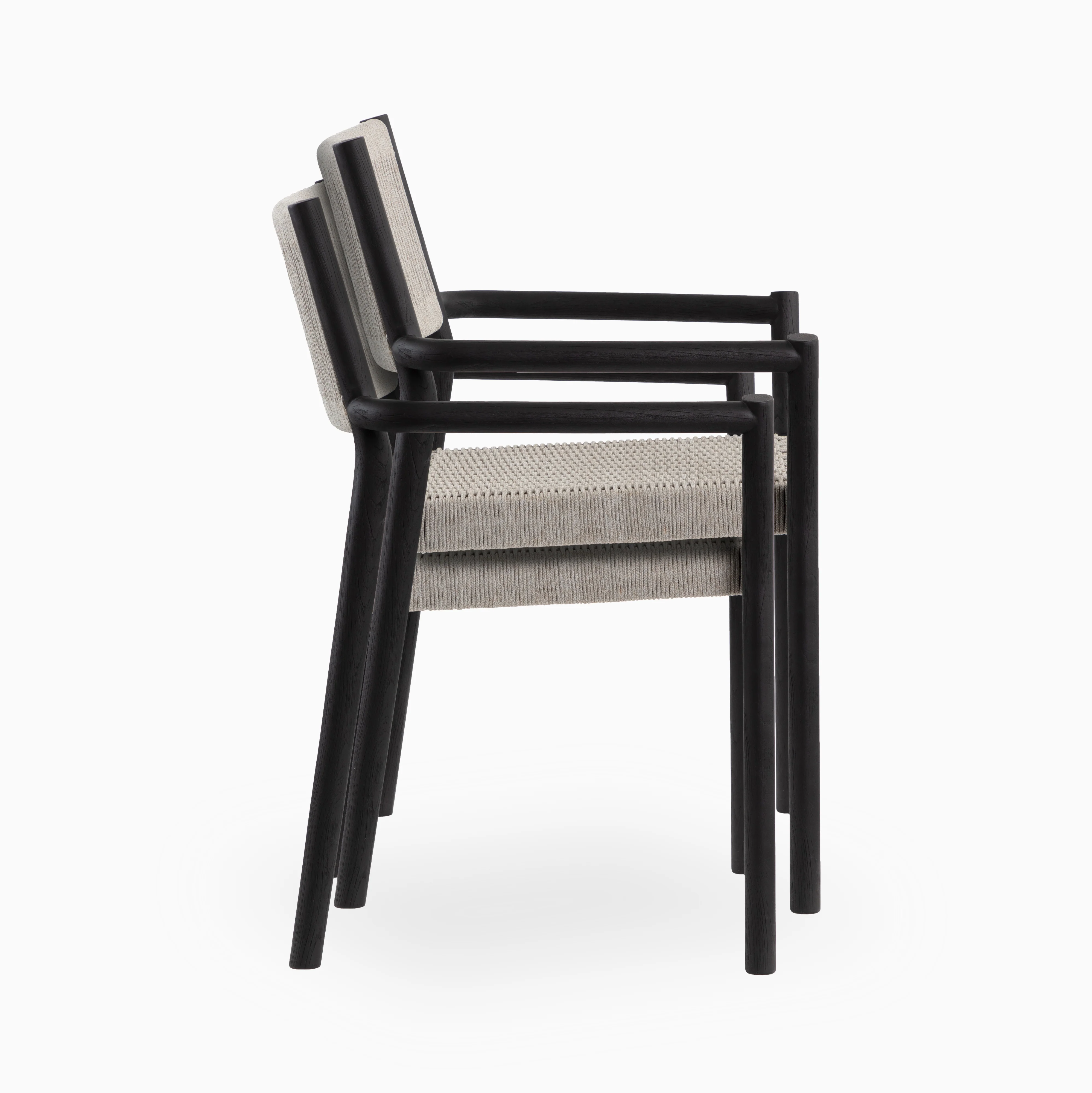 Corinne Outdoor Dining Chair in Black - Image 3