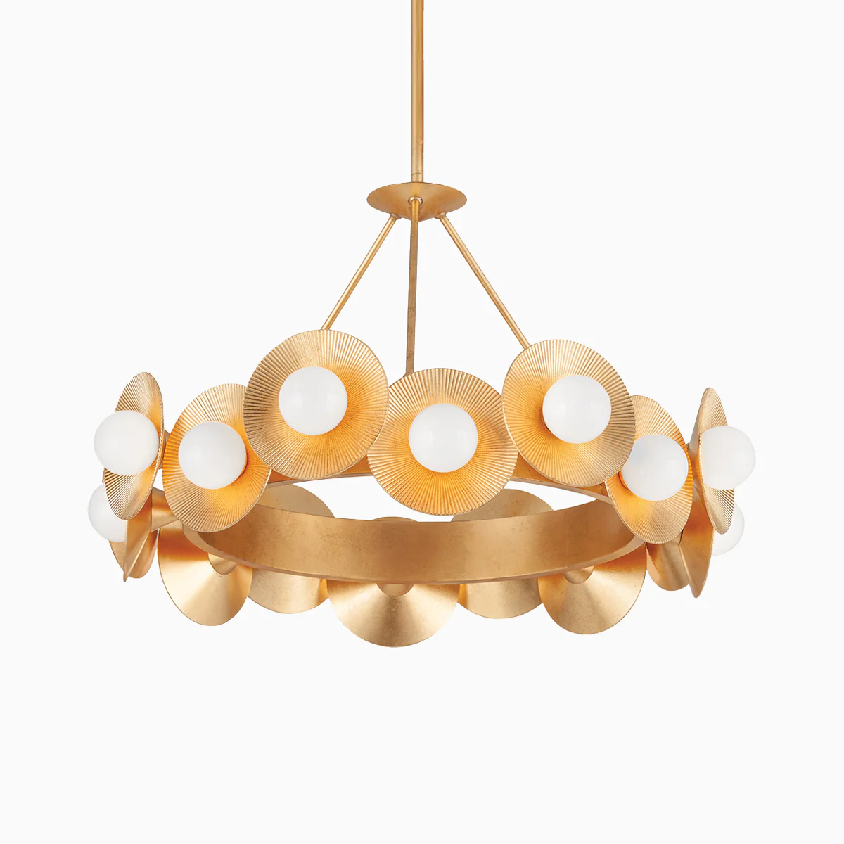 Cressida 32" Chandelier in Vintage Gold Leaf