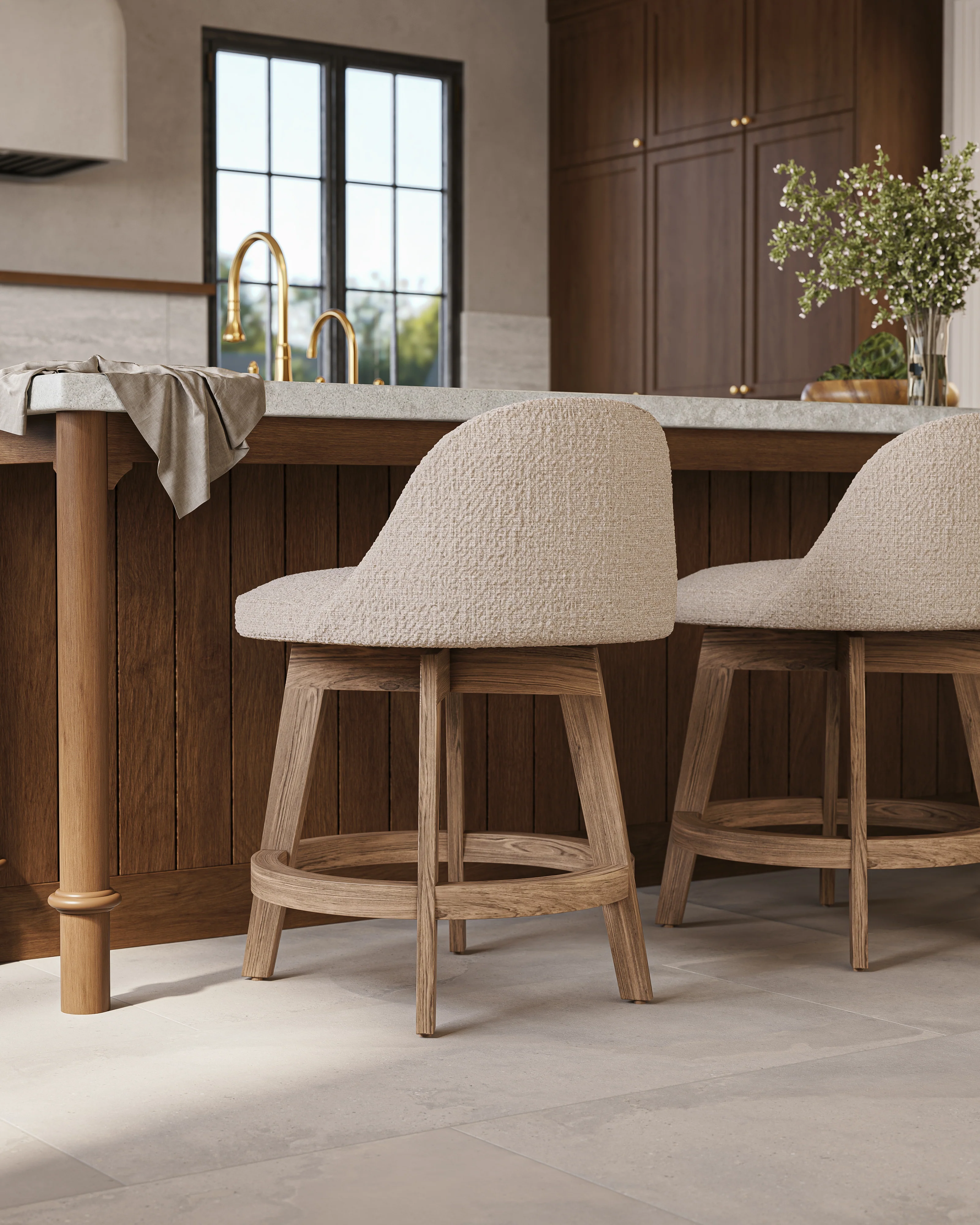 Cyril Counter Stool in Matte/Bone - Image 7