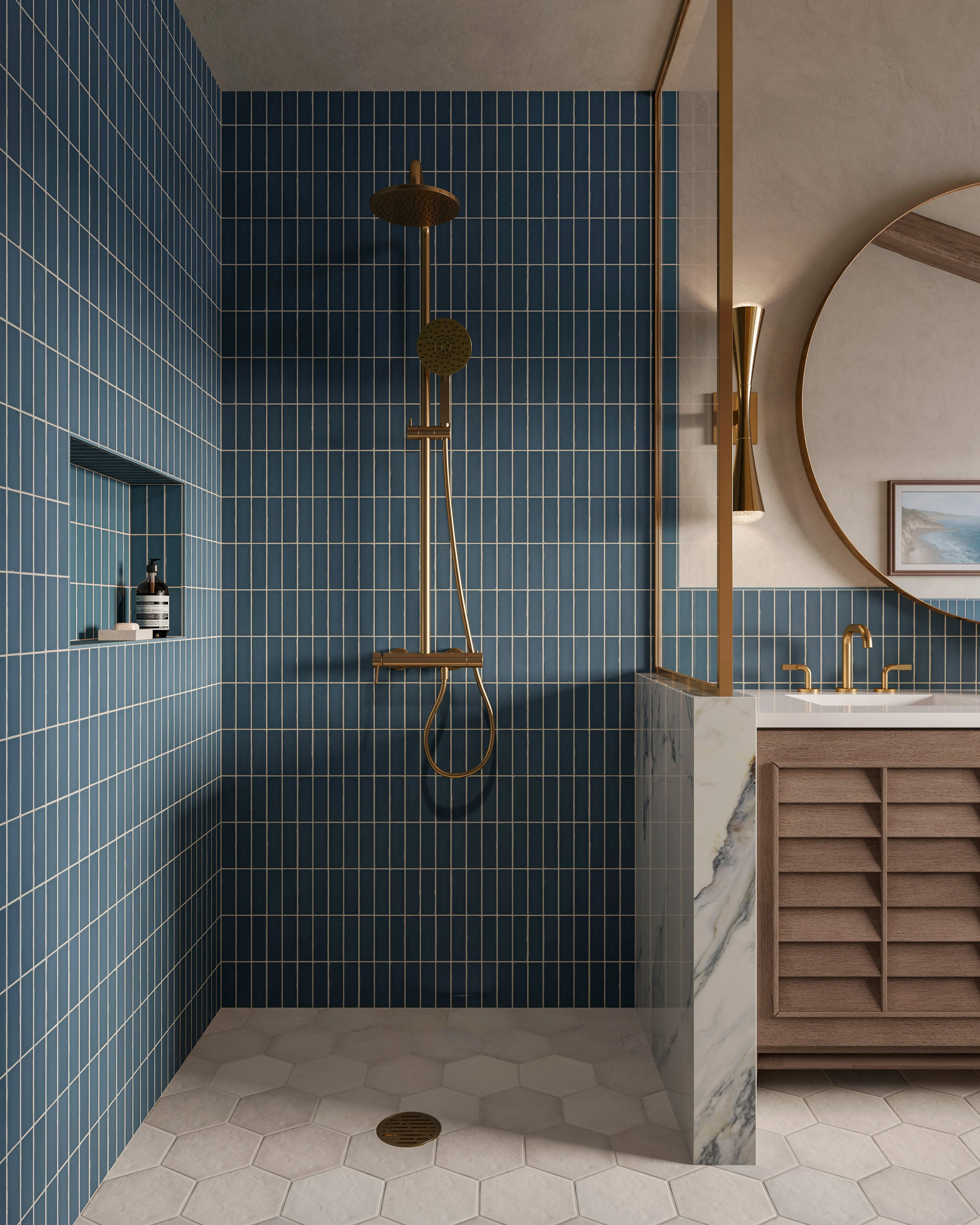Dani 0.3x5 Trim Matte Ceramic Tile in Denim - Image 7