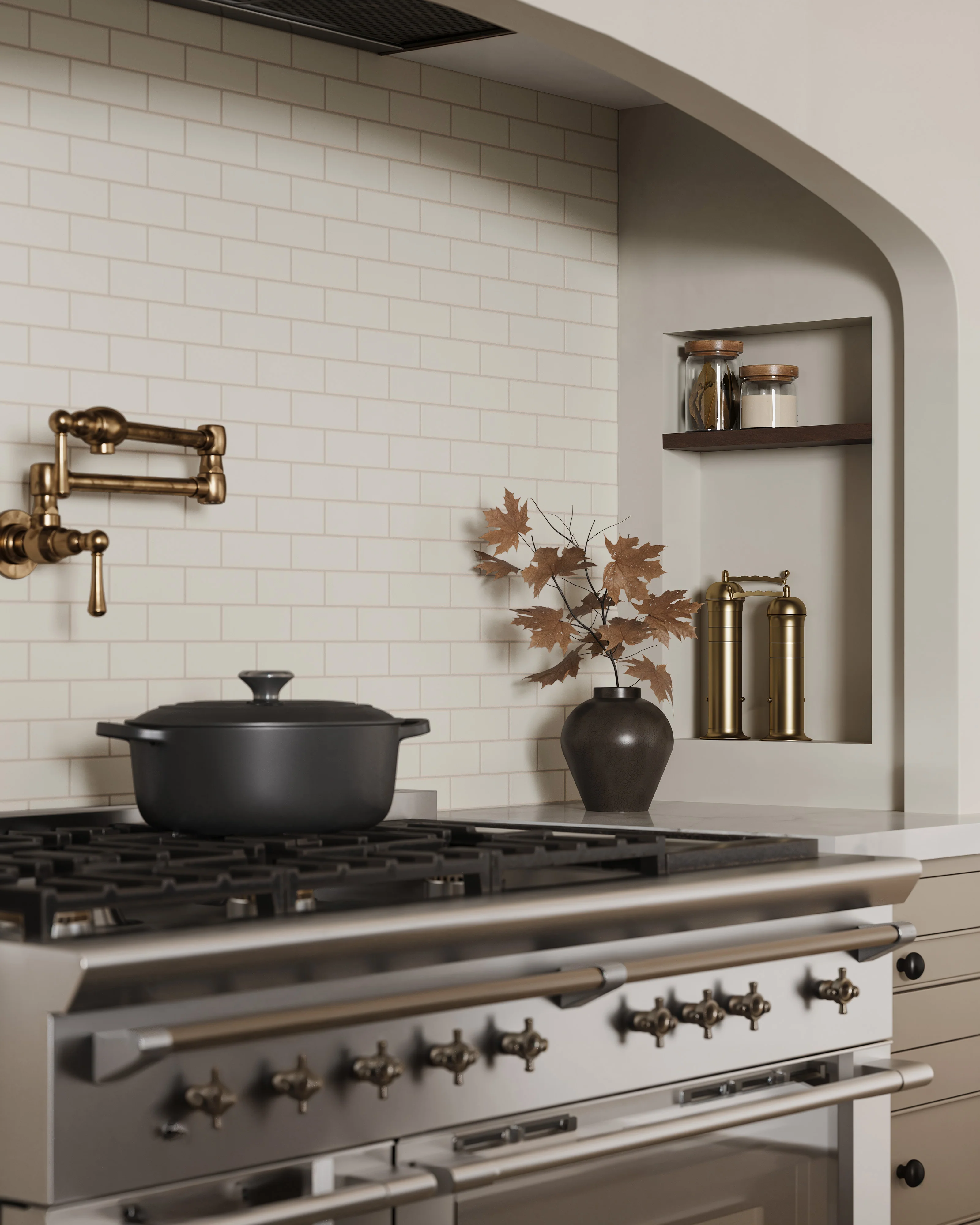 Dani 1.6x5 Matte Ceramic Tile in Cream - Image 13