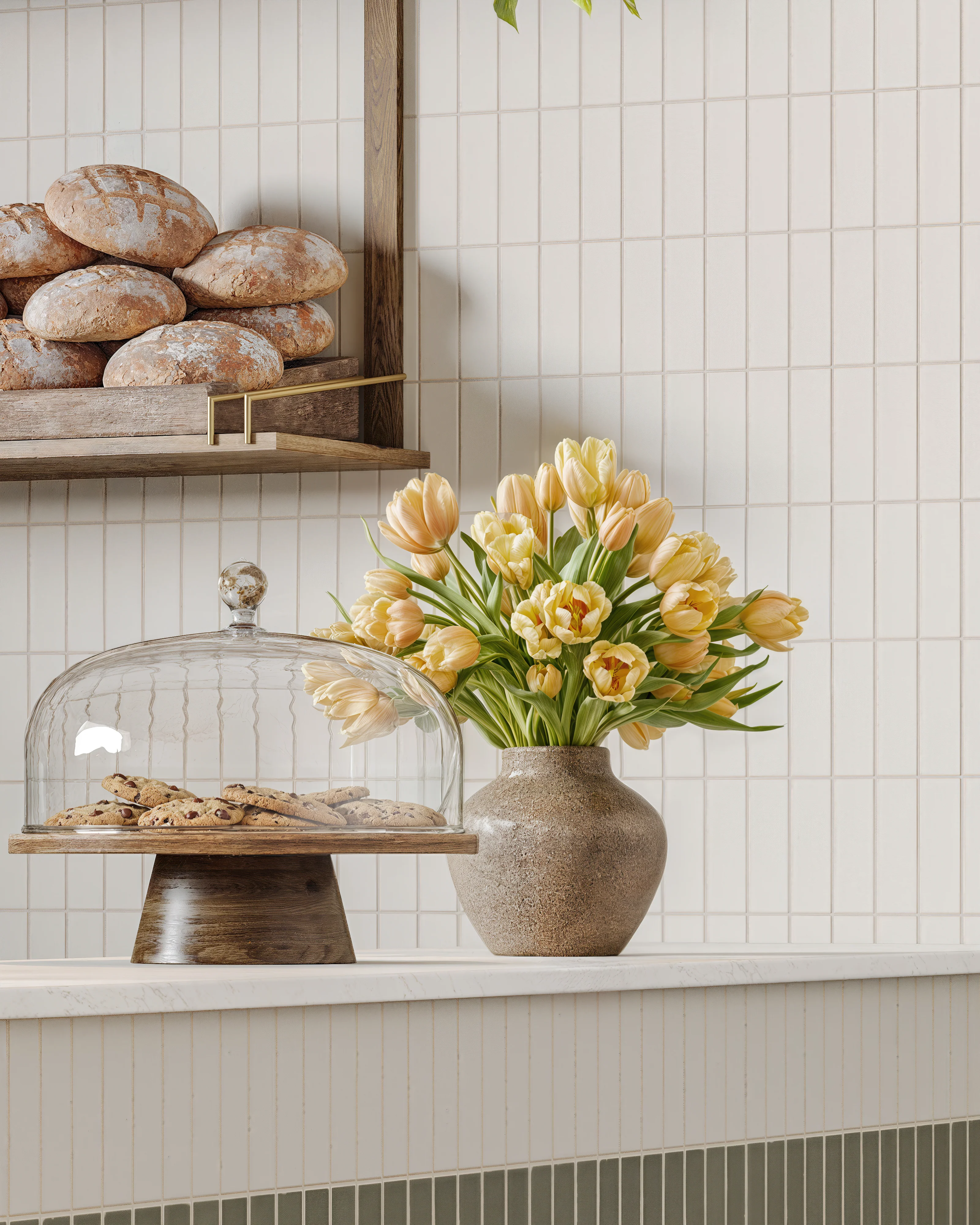 Dani 1.6x5 Matte Ceramic Tile in Cream - Image 14