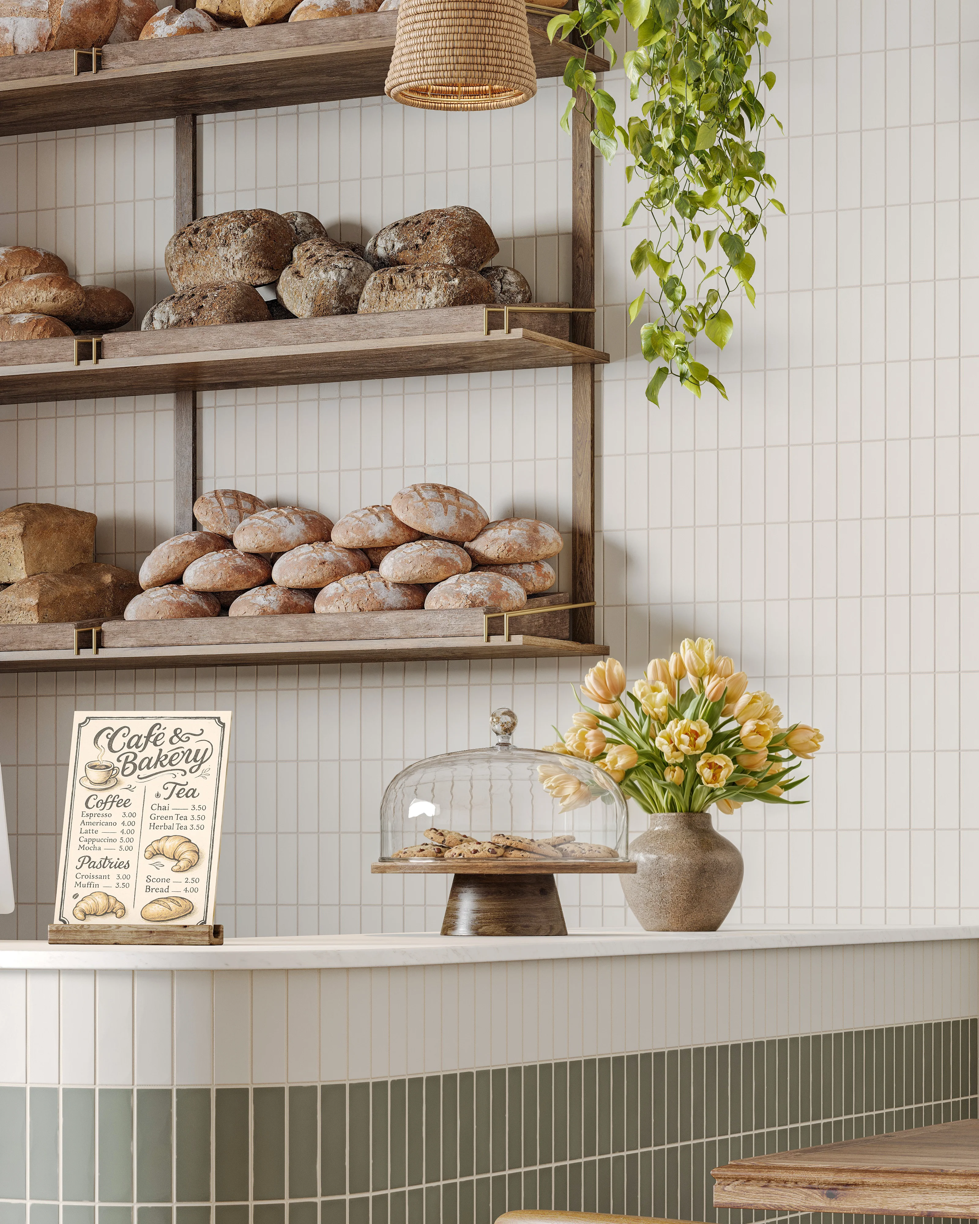 Dani 1.6x5 Matte Ceramic Tile in Cream - Image 15