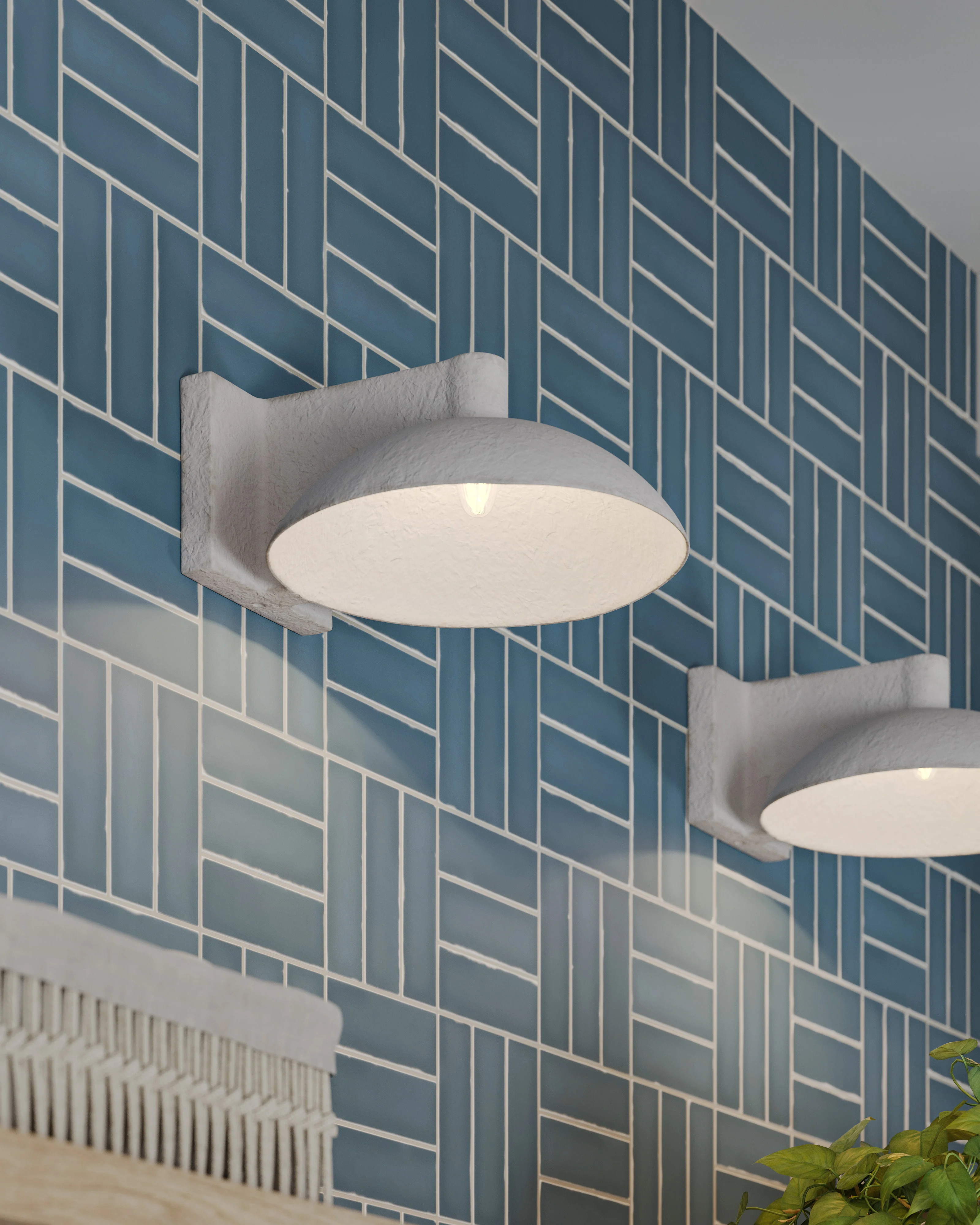 Zia Wall Sconce in Matte White Plaster - Image 2