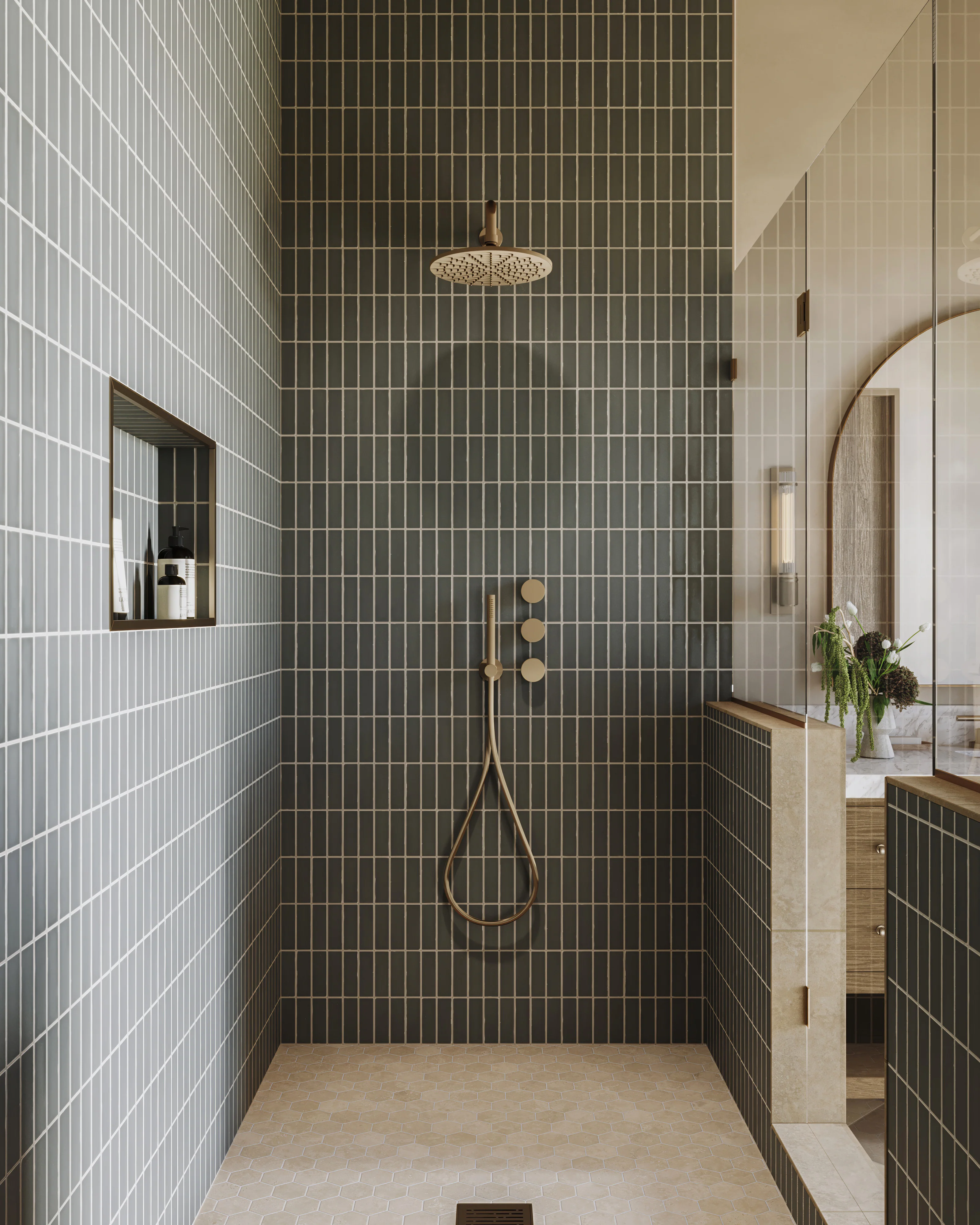 Leona 3x3 Matte Porcelain Hexagon Mosaic Tile in Marfil - Image 13