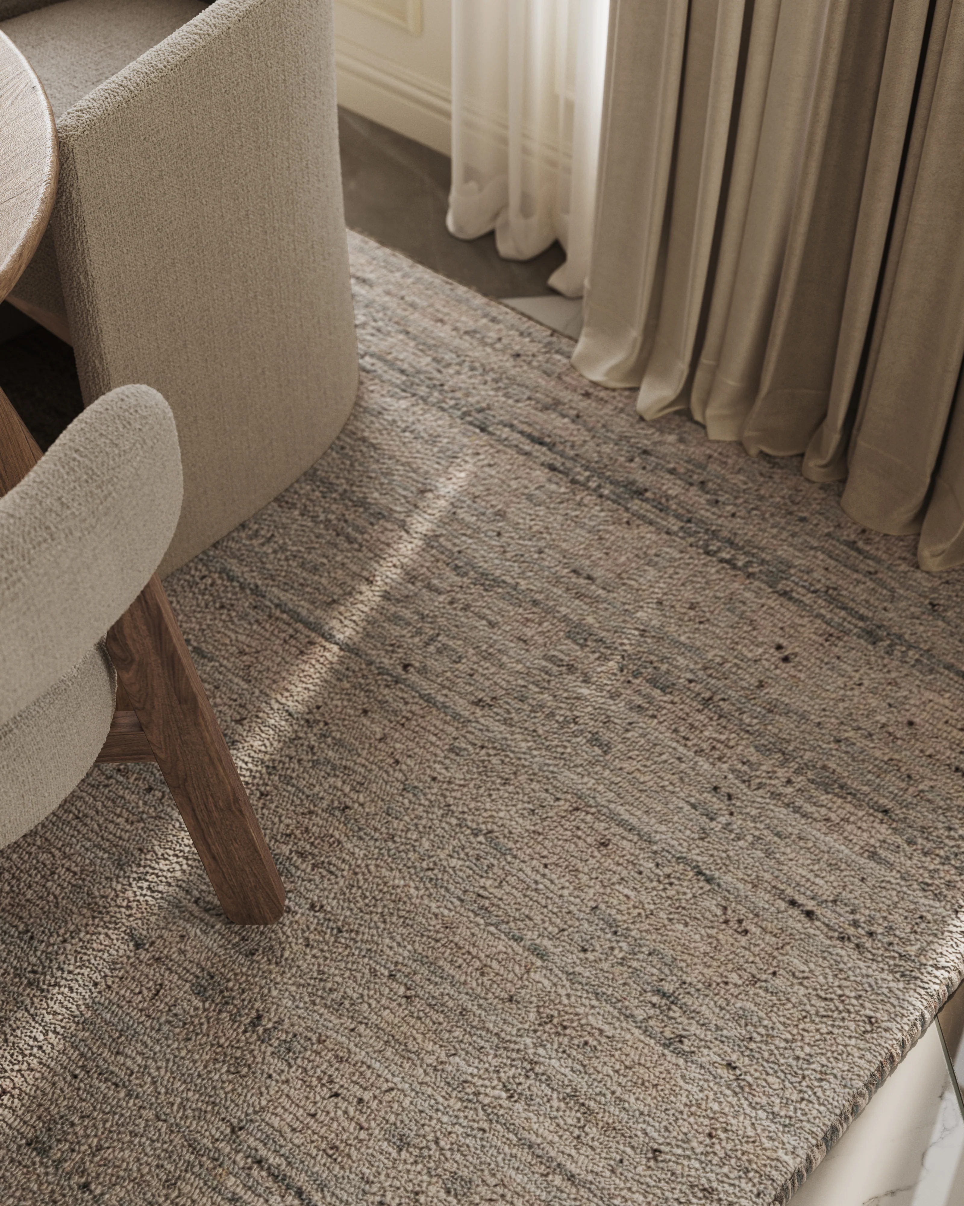 Davies Rug in Ocean / Natural - Image 2