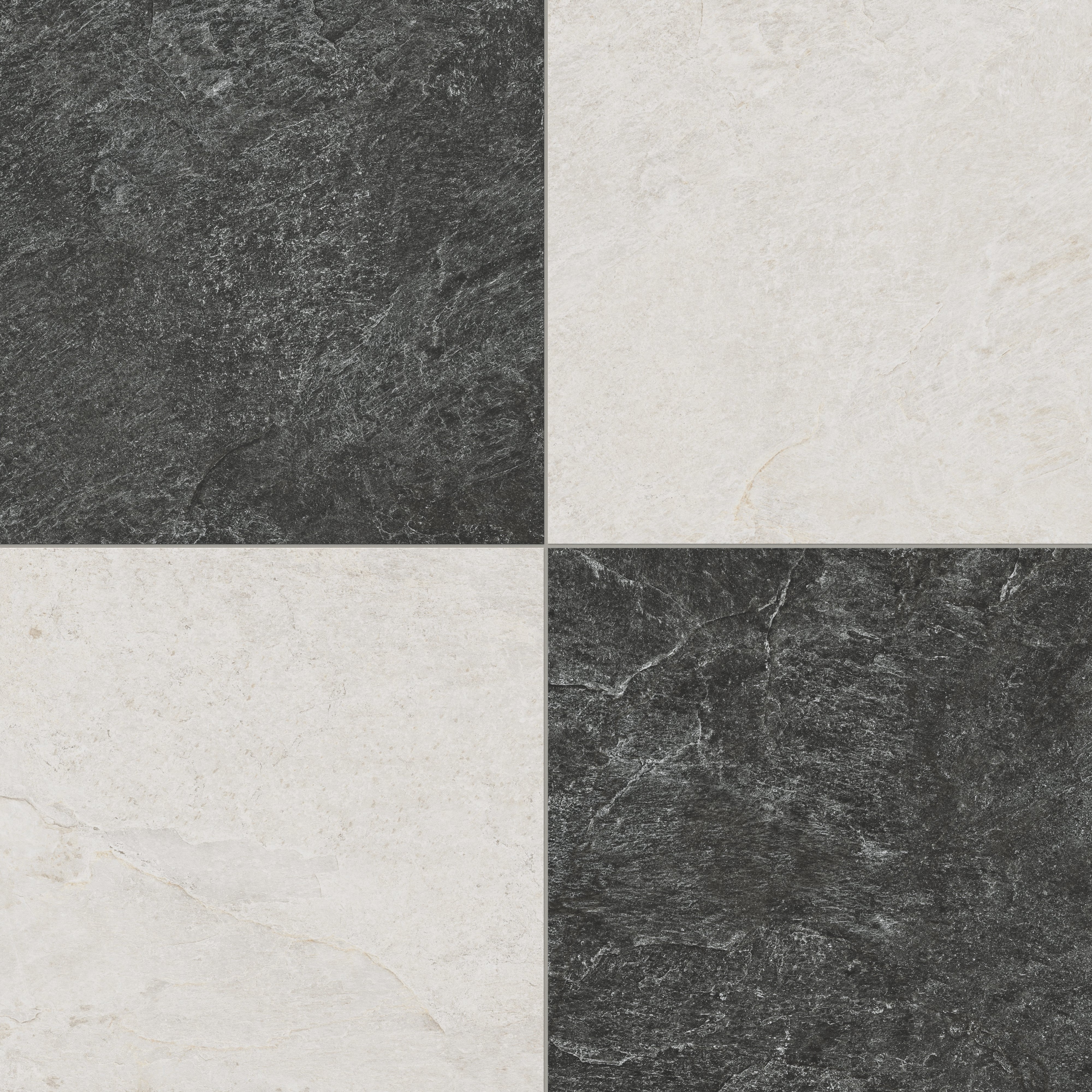 Dawson 24x24 Checkerboard Grip 2cm Porcelain Paver Tile in Charcoal & Alabaster - Image 5