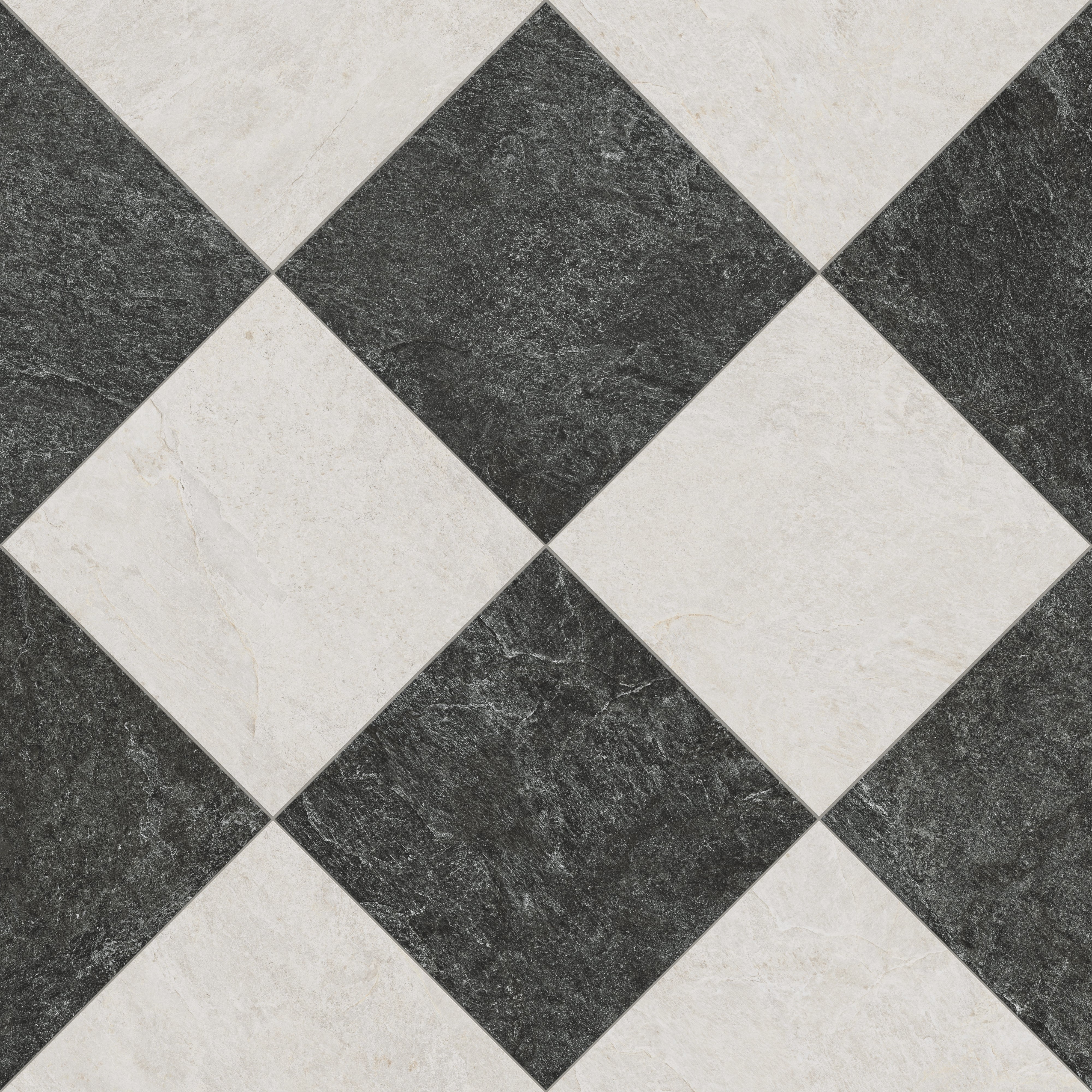 Dawson 24x24 Checkerboard Grip 2cm Porcelain Paver Tile in Charcoal & Alabaster - Image 7