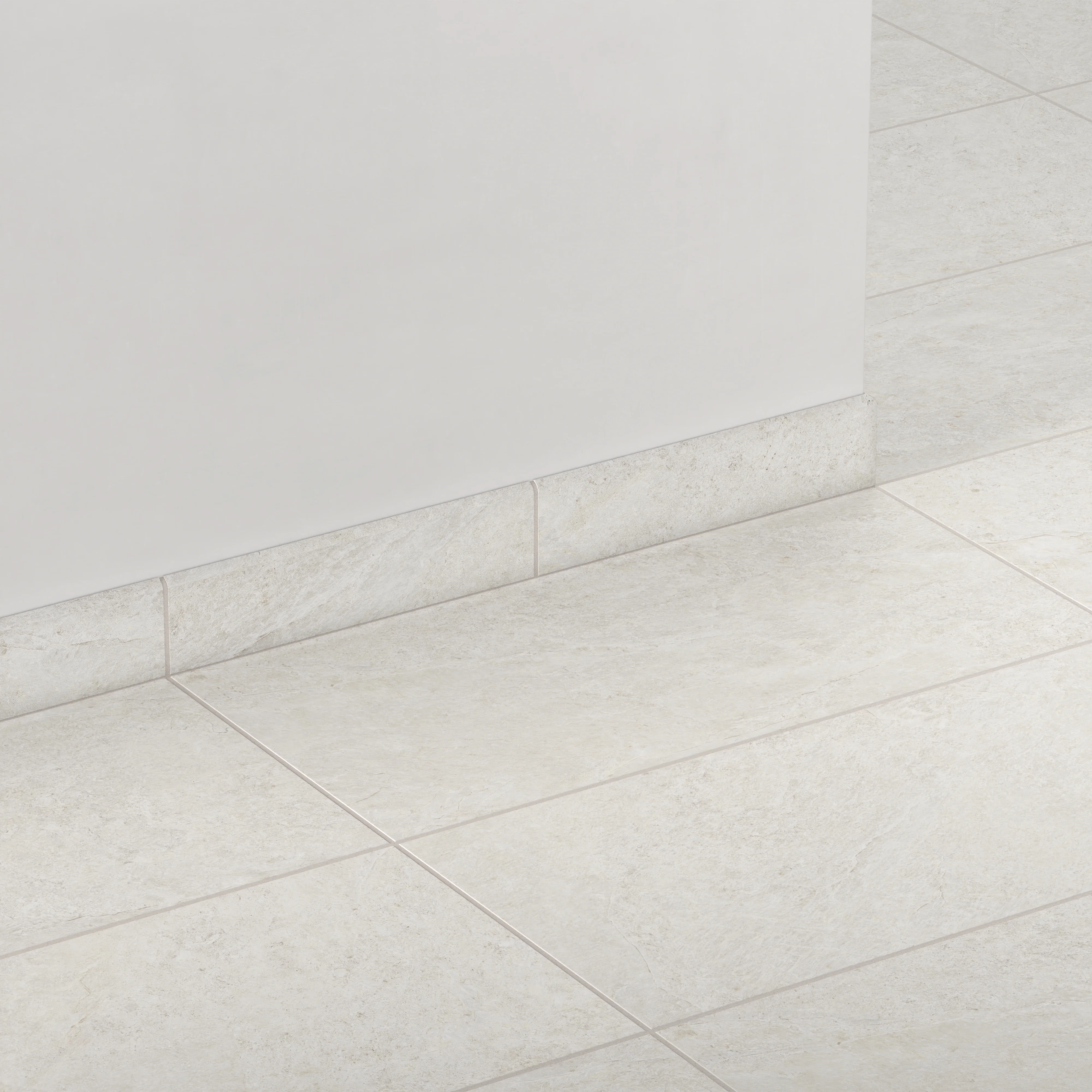 Dawson 3x12 Matte Porcelain Bullnose Tile in Alabaster - Image 3